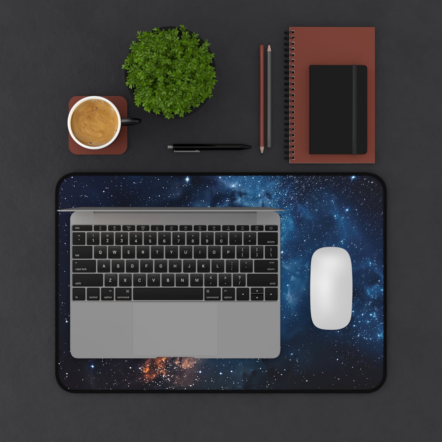 Galaxy Desk Mat | Cosmic Starfield Design | Gaming & Office Decor | Neoprene | Anti-Slip | 3 Sizes