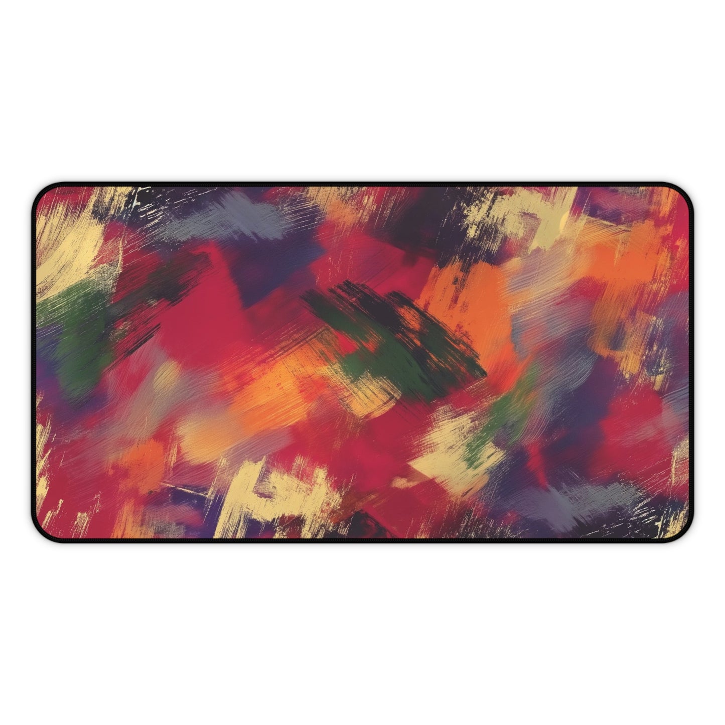 Color Splash Desk Mat | Bold Abstract Neoprene Mouse Pad | Vibrant Anti-Slip Office Desk Mat | 3 Sizes Available