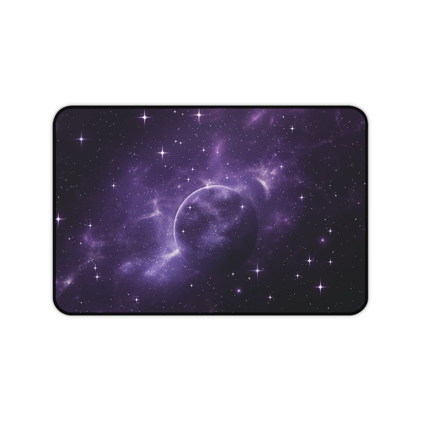 Galaxy Desk Mat | Purple Cosmic Design | Neoprene | Anti-Slip | 3 Sizes | Office Decor