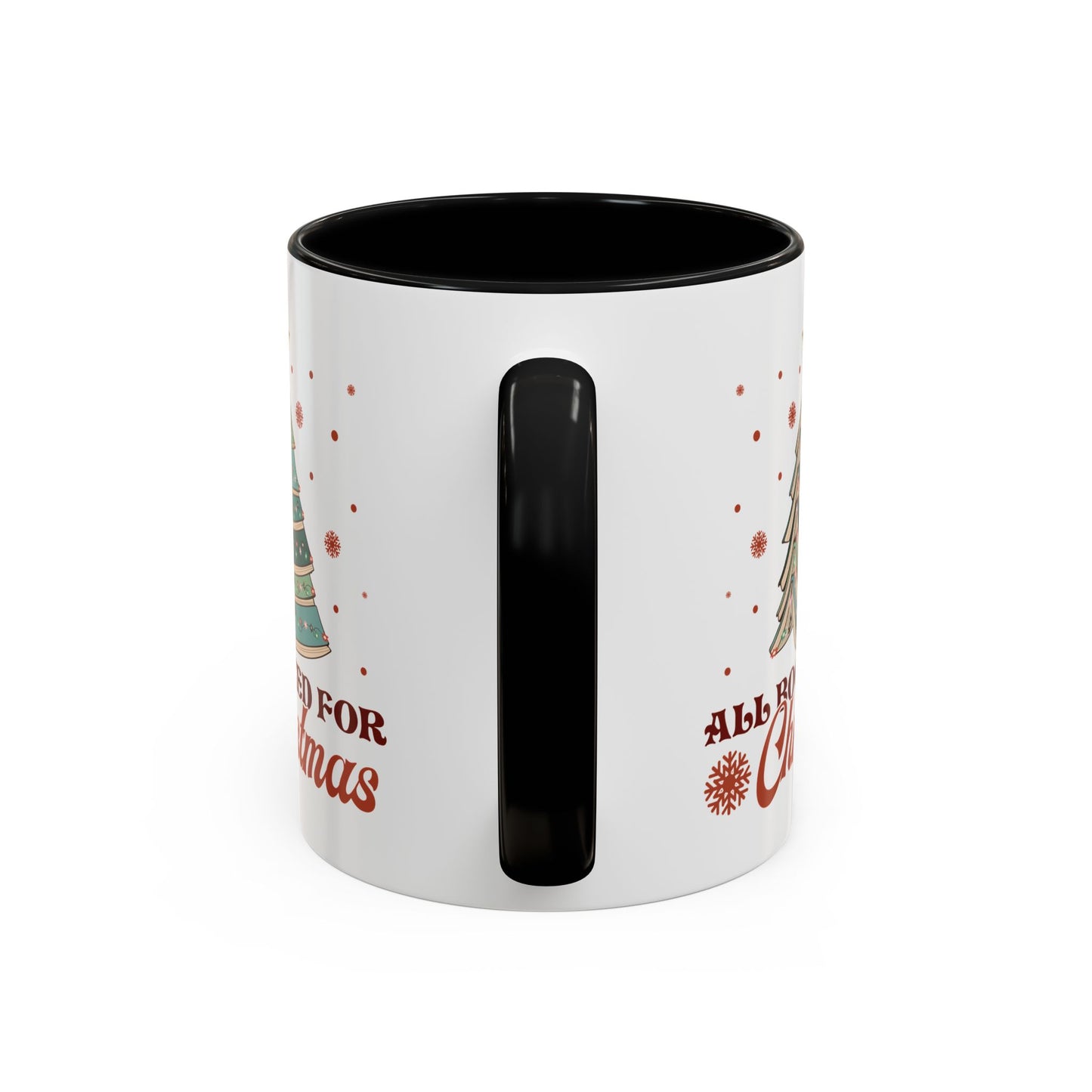 All Booked for Christmas Mug - Festive Book Lovers Christmas Tree Design - Perfect for Readers