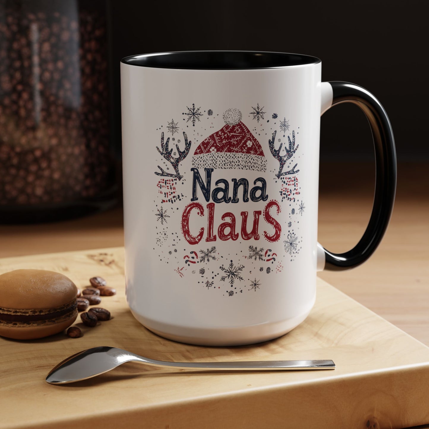 Nana Claus Ceramic Mug - Fun and Festive Christmas Design - Perfect for Grandmas Who Love the Holidays