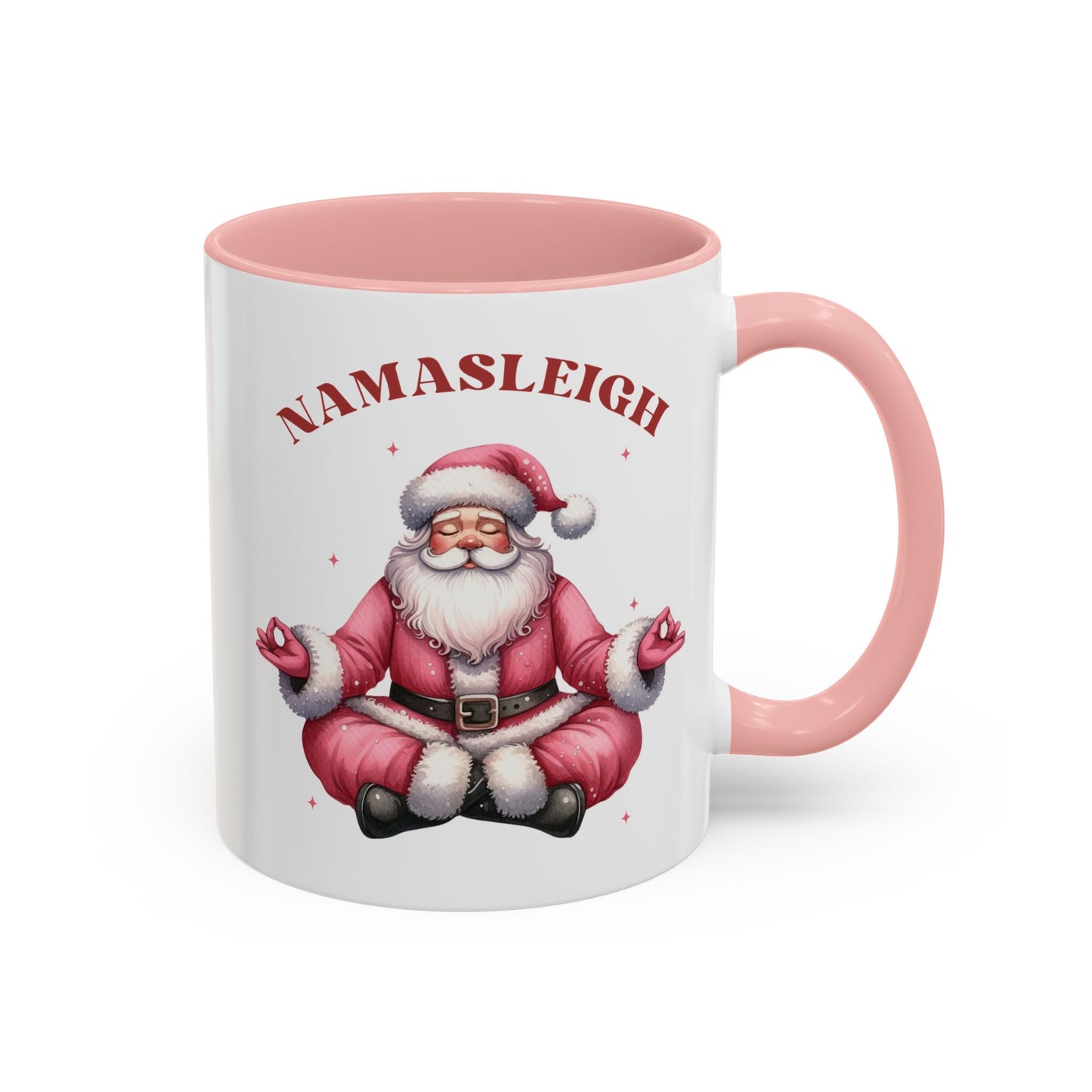 Namasleigh Santa Mug | Yoga Christmas Mug | Funny Holiday Coffee Cup