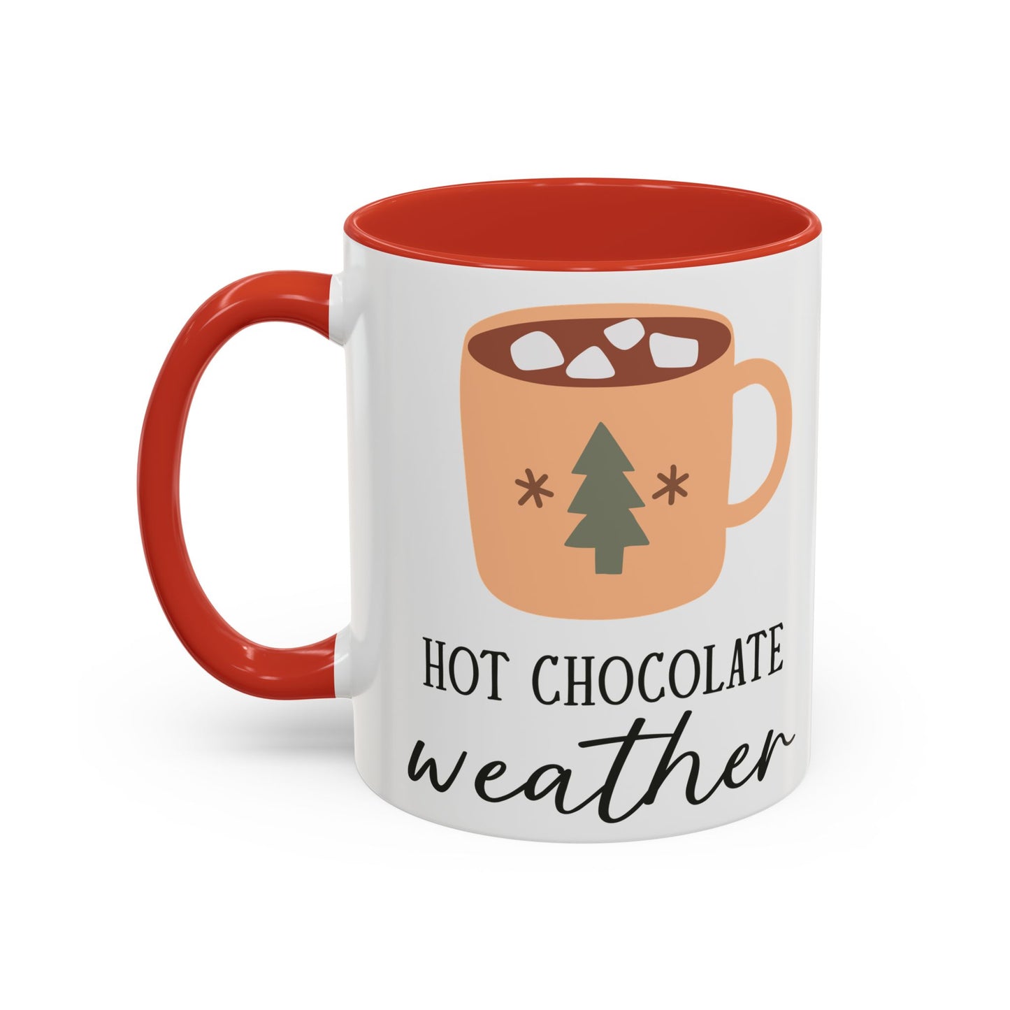 Hot Chocolate Weather Mug | Cozy Winter Drinkware | Minimalist Holiday Mug | Christmas Coffee Mug