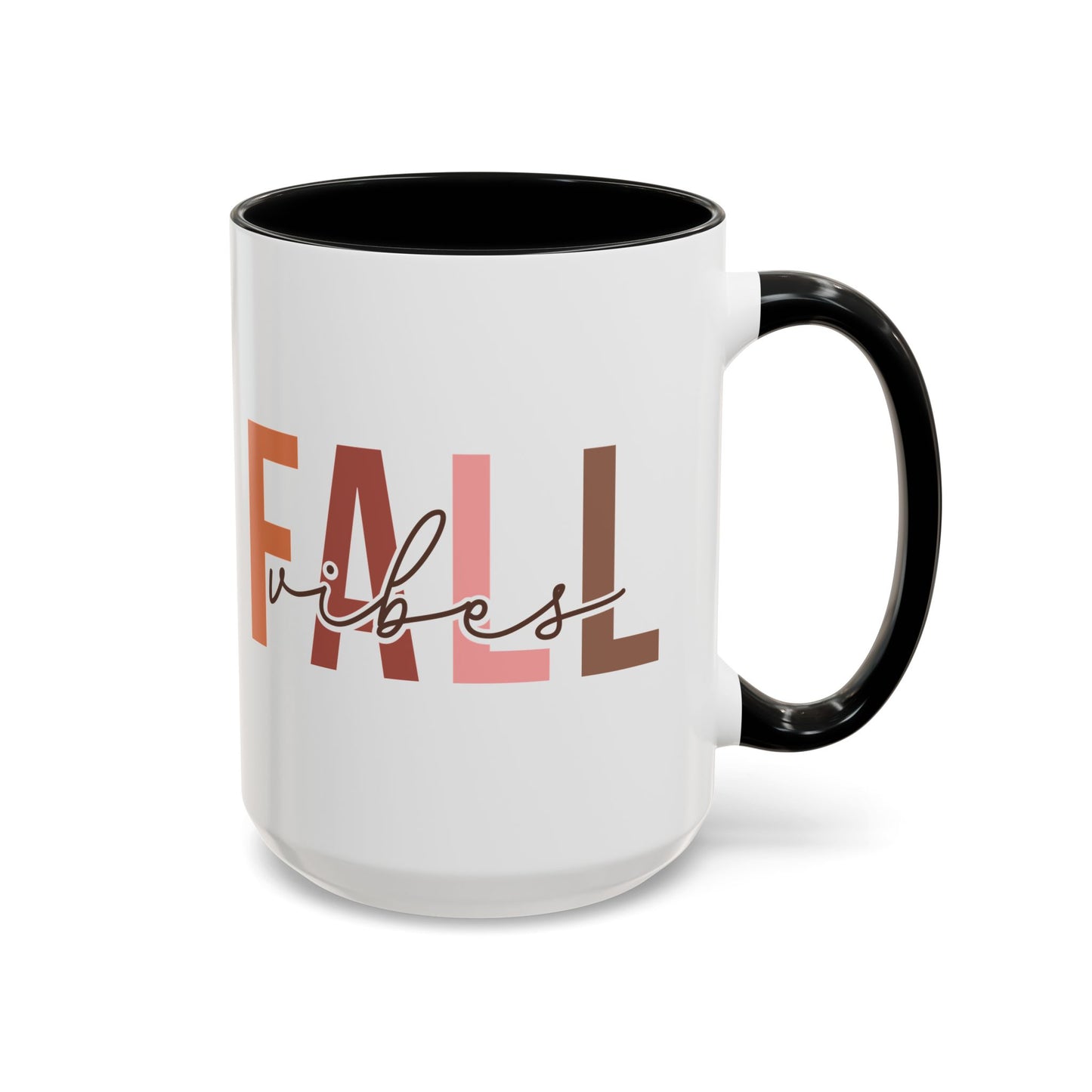 Fall Vibes Minimalist Autumn Mug | 11oz and 15oz Ceramic Coffee Cup | Modern Fall Design