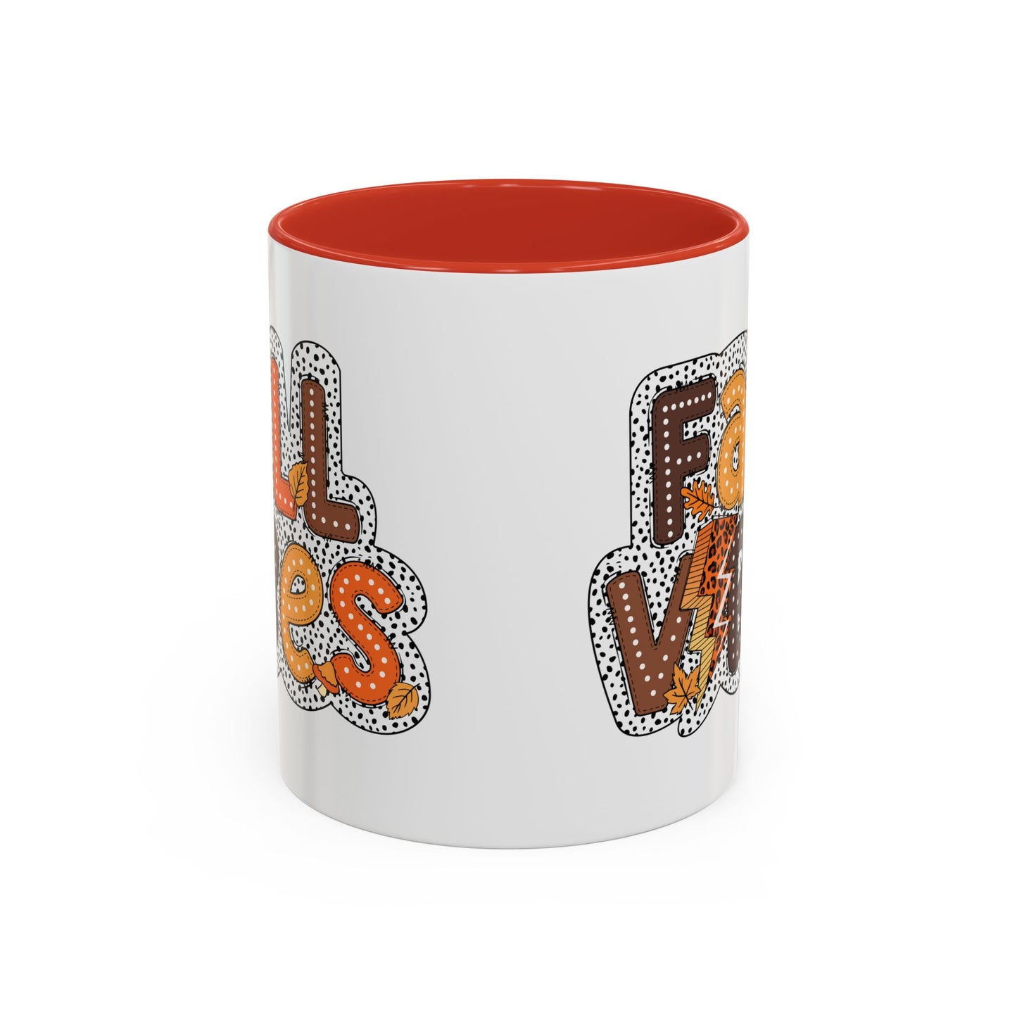 Fall Vibes Autumn Mug | 11oz and 15oz Ceramic Coffee Cup | Cozy and Colorful Fall Design