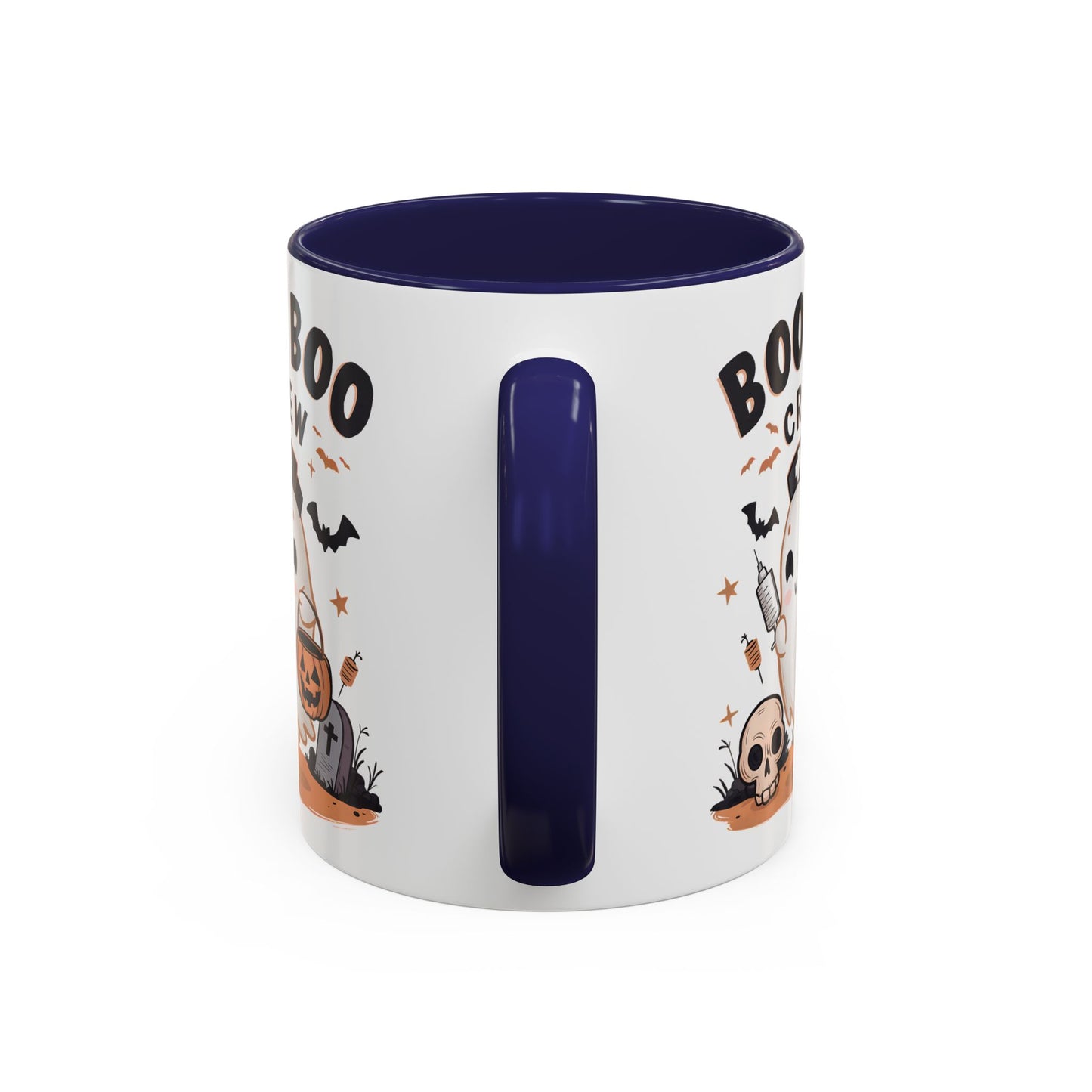 Boo Boo Crew Halloween Mug | Cute Ghost Nurse Design | 11oz and 15oz Ceramic Coffee Cup