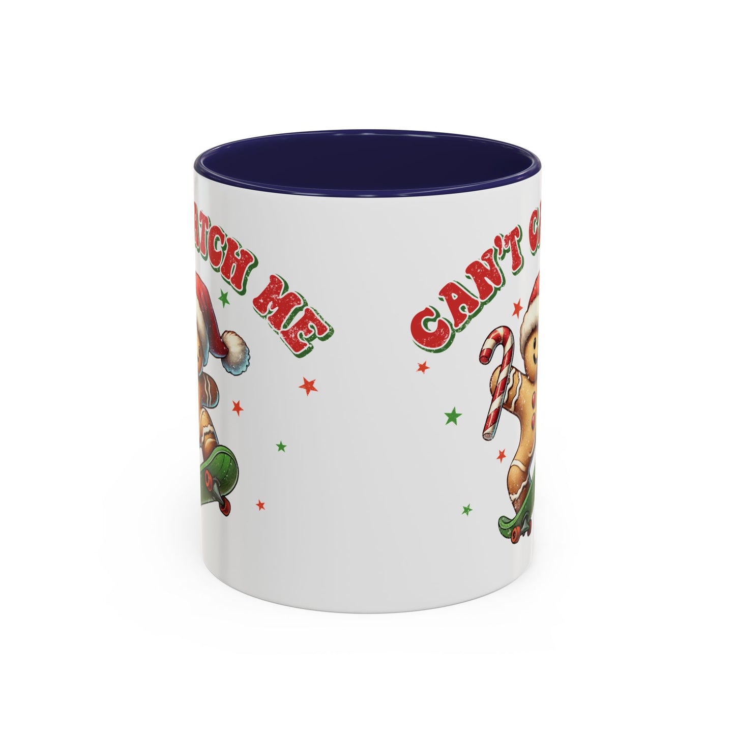 Can't Catch Me Gingerbread Mug - Fun Holiday Skateboarding Gingerbread Design - Perfect for Christmas Cheer