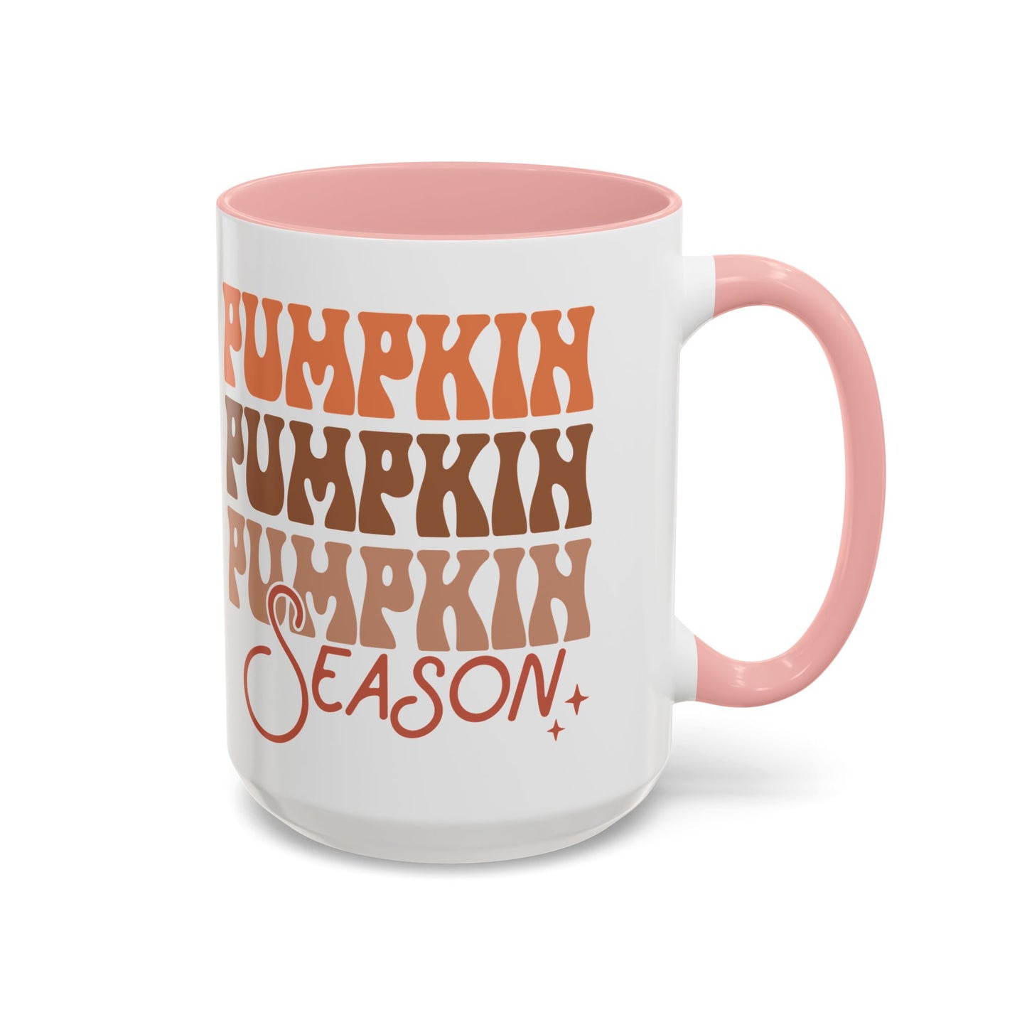 Pumpkin Season Ceramic Mug - 11oz/15oz Fall Coffee Cup | Cozy Autumn Gift | 5 Color Options | Retro Pumpkin Design Mug