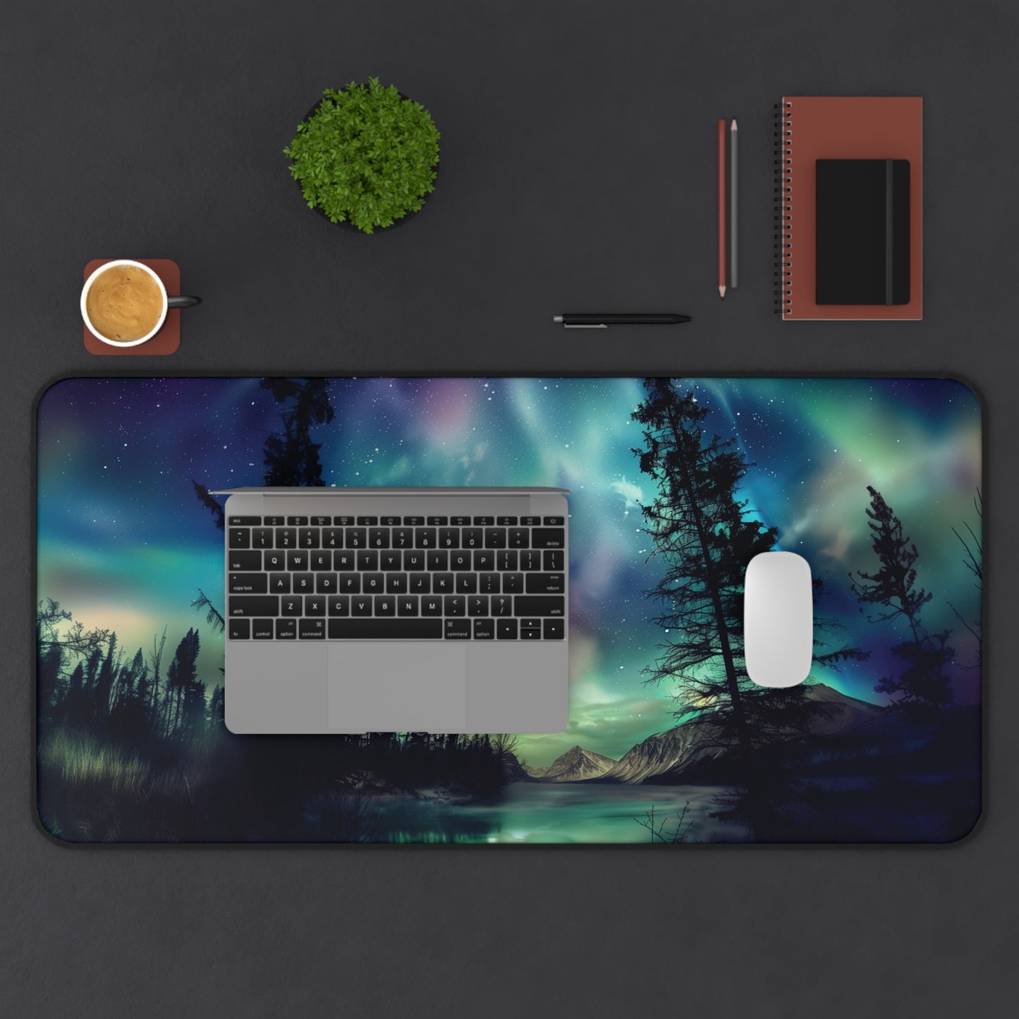 Northern Lights Desk Mat | Gaming Mouse Pad | Neoprene | Anti-Slip | 3 Sizes Available