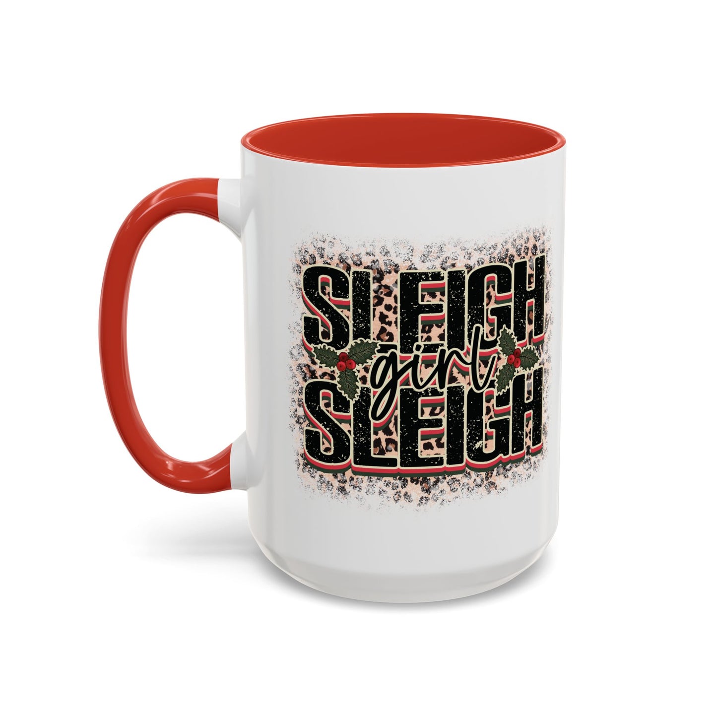 Sleigh Girl Sleigh Mug - Festive Leopard Print Christmas Design - Perfect for Fashionable Holiday Cheer