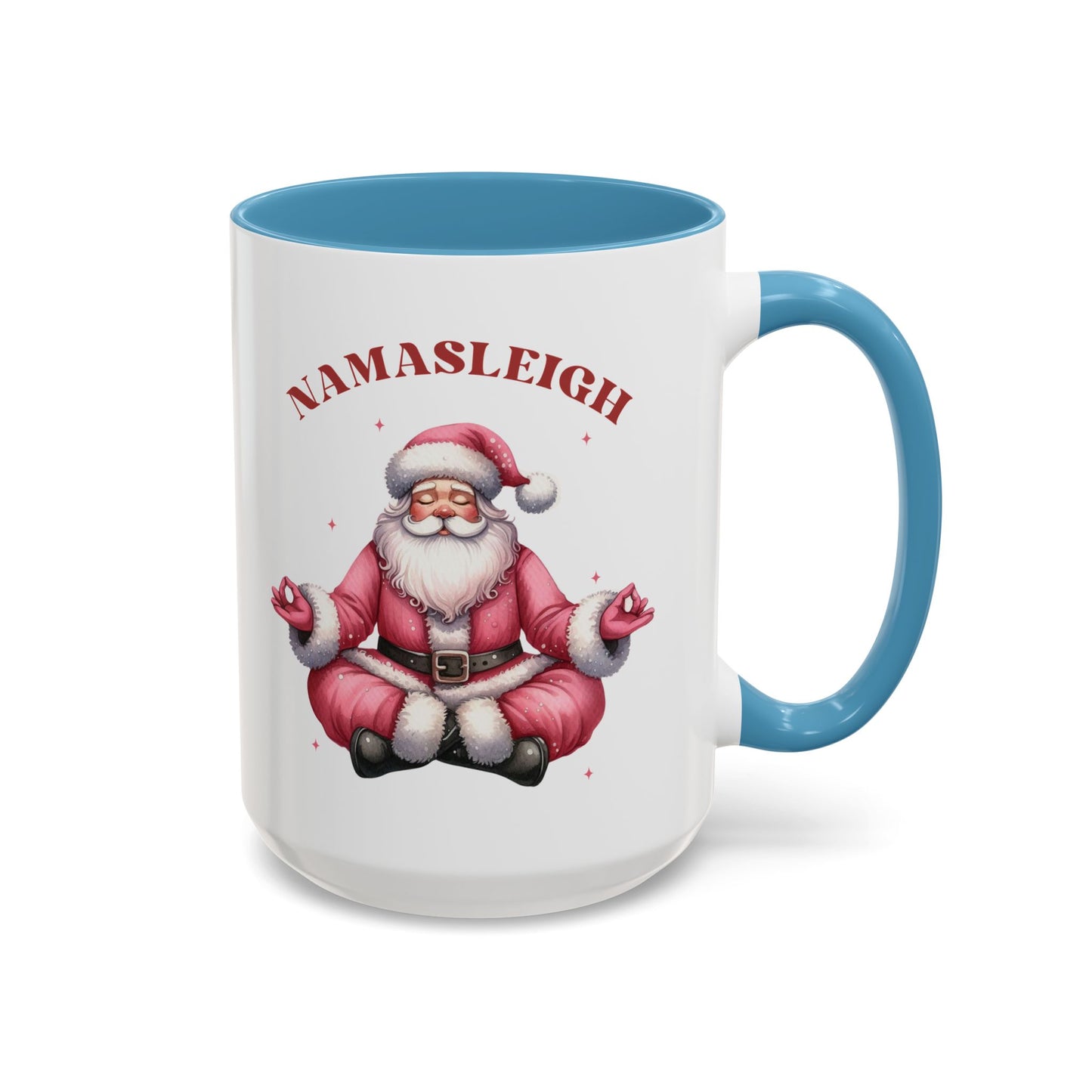 Namasleigh Santa Mug | Yoga Christmas Mug | Funny Holiday Coffee Cup