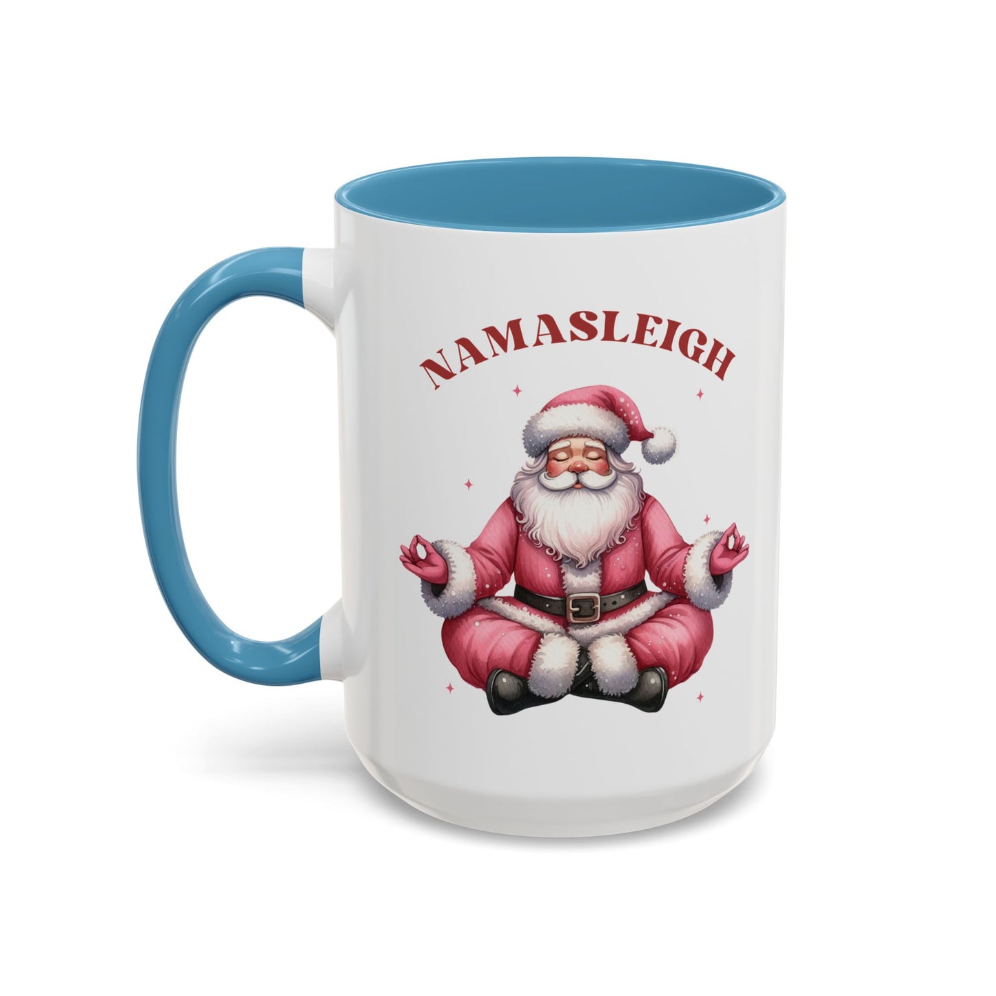 Namasleigh Santa Mug | Yoga Christmas Mug | Funny Holiday Coffee Cup