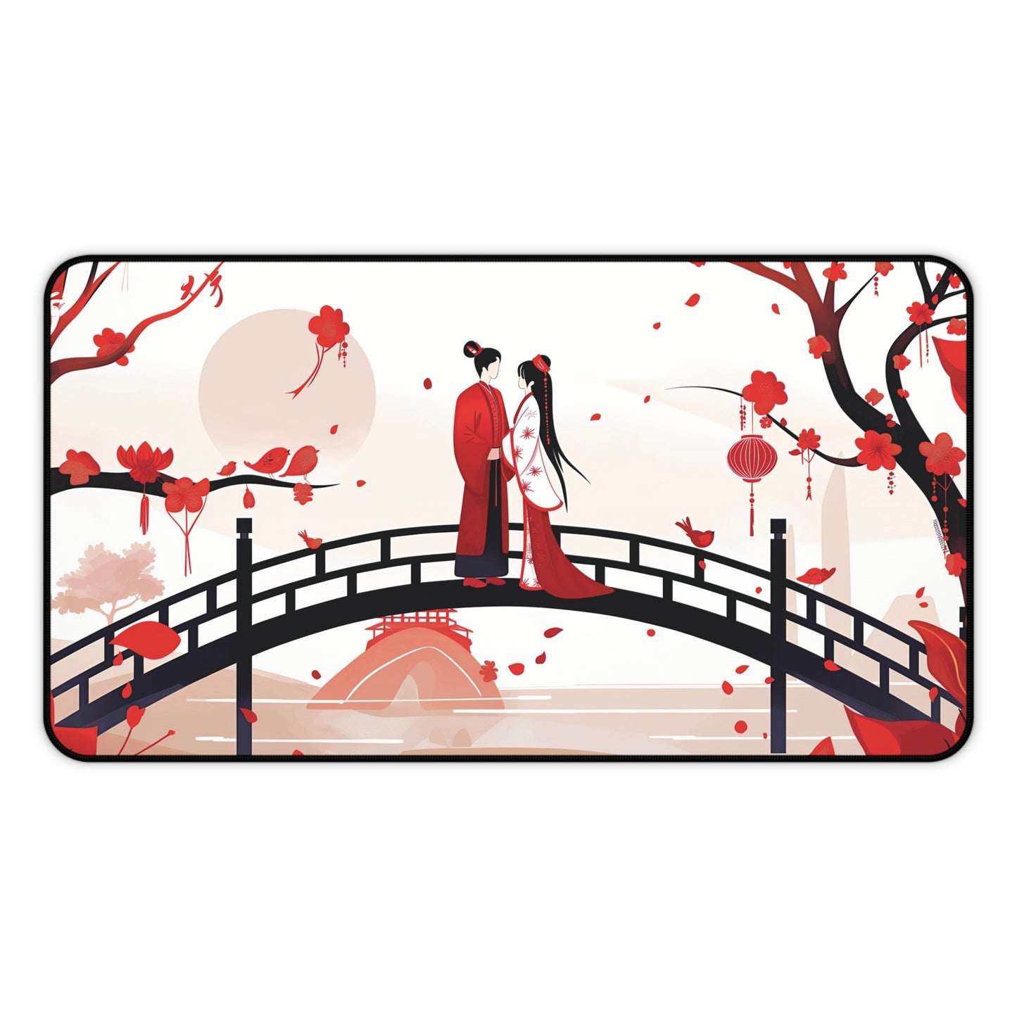 Japanese Bridge Desk Mat | Gaming Mouse Pad | Neoprene | Anti-Slip | 3 Sizes Available