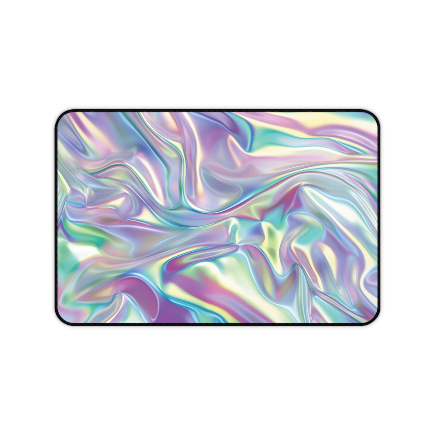 Iridescent Satin Look Desk Mat | Neoprene | Anti-Slip | 3 Sizes