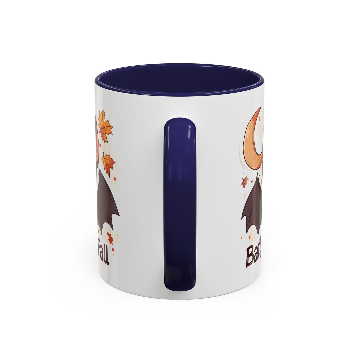 Batty for Fall Ceramic Mug - Adorable Bat and Pumpkin Design - Perfect for Halloween and Autumn Lovers