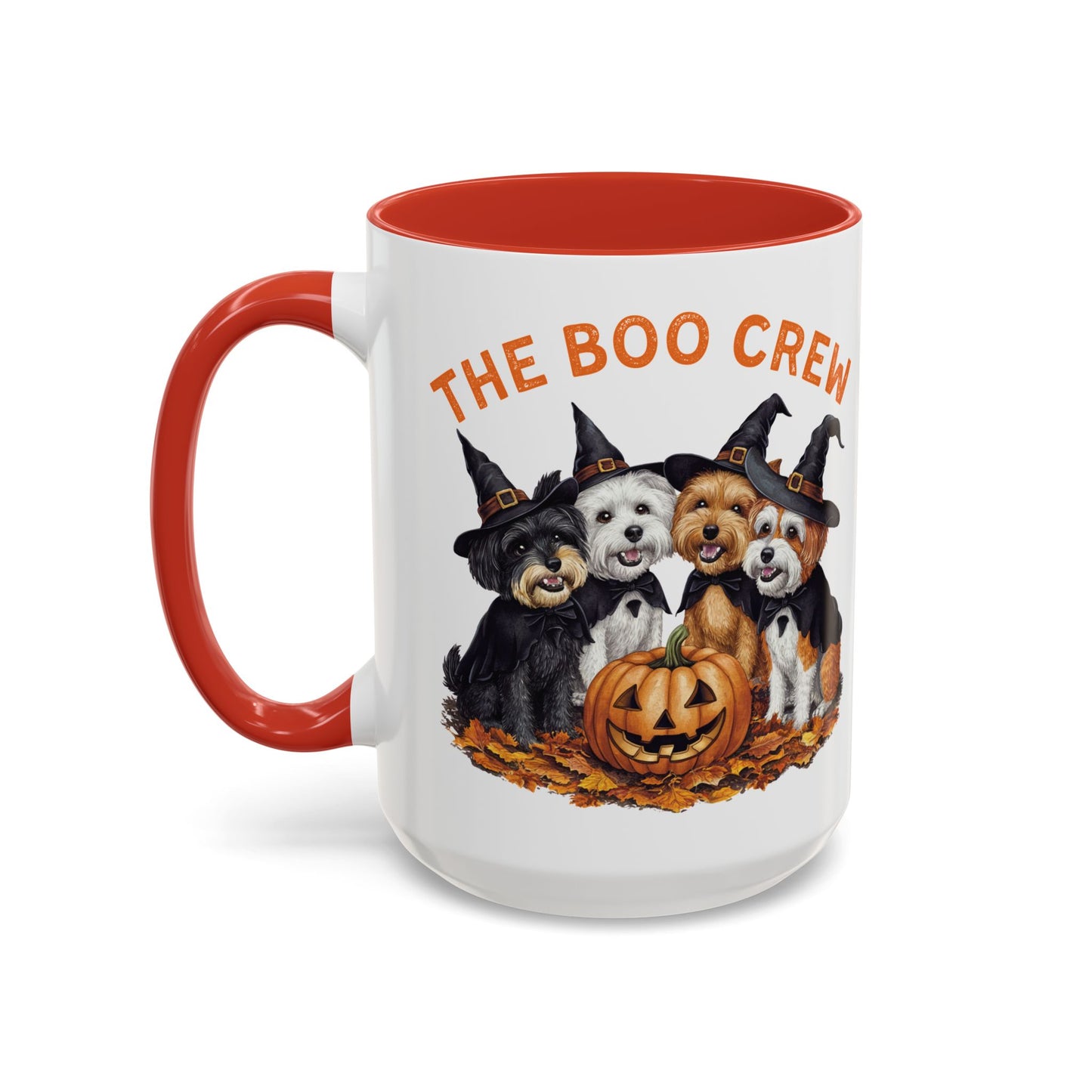 The Boo Crew Halloween Dog Mug | Adorable Dog Pack with Witch Hats | Spooky Fall Coffee Mug | Halloween Gift for Dog Lovers