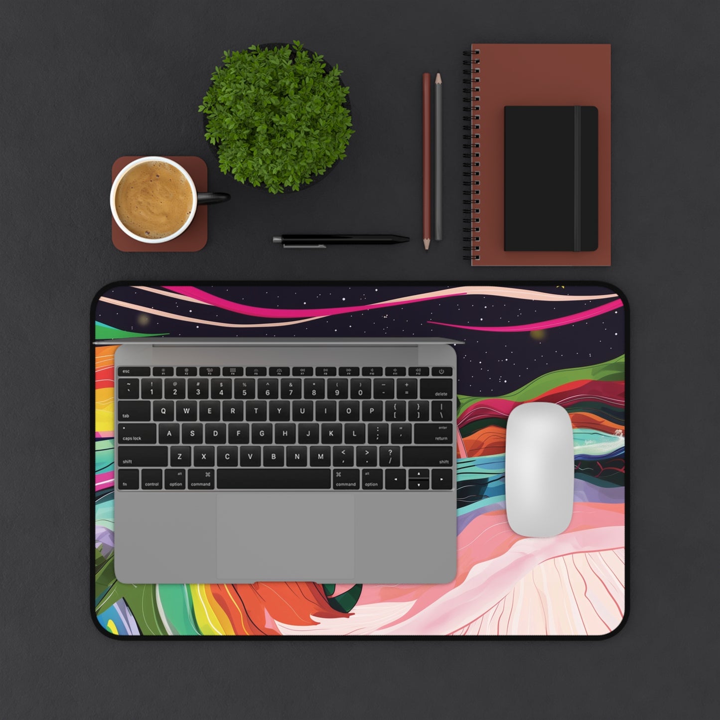 Colorful Landscape Desk Mat | Gaming Mouse Pad | Neoprene | Anti-Slip | 3 Sizes Available