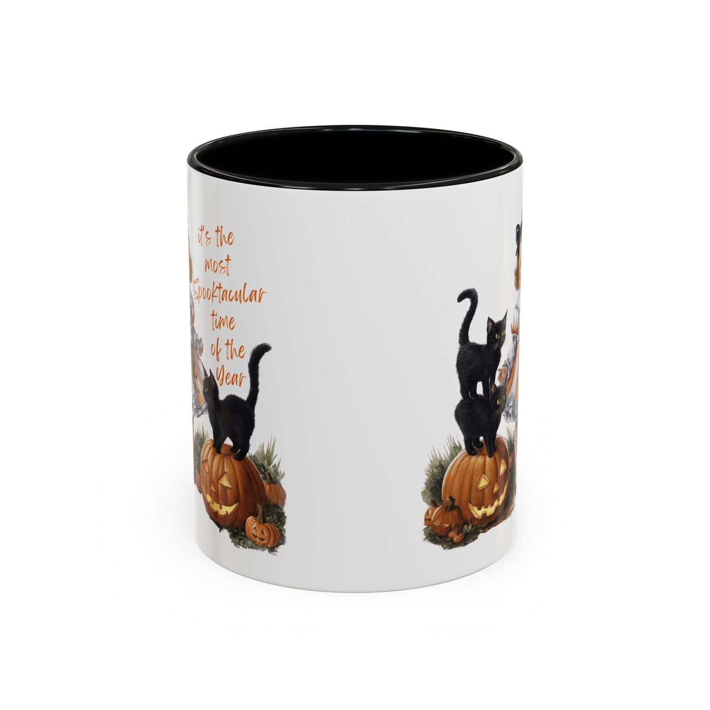 Most Spooktacular Time of the Year Mug | Vintage Halloween Girl with Black Cats and Pumpkins | Halloween Coffee Mug | Fall Drinkware