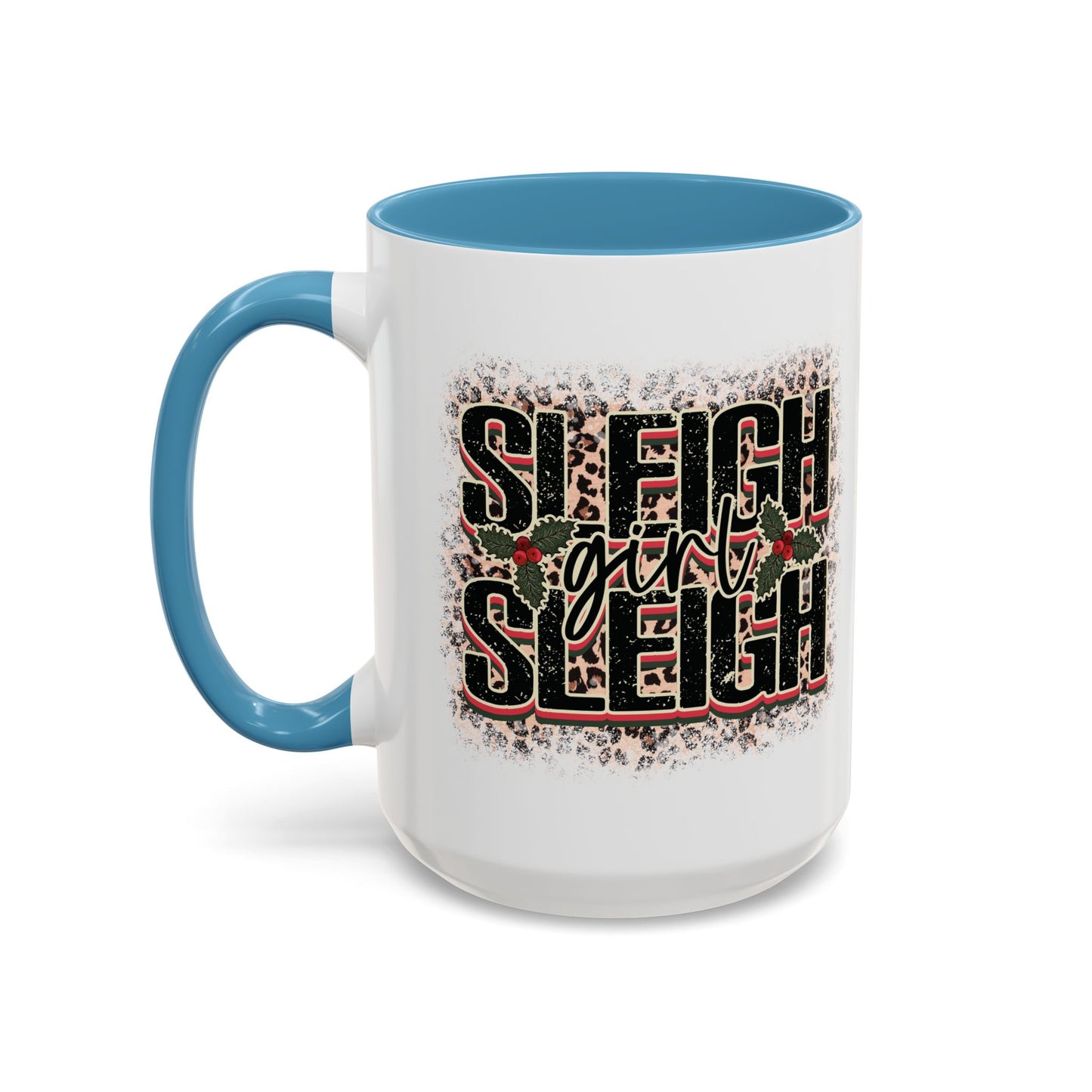 Sleigh Girl Sleigh Mug - Festive Leopard Print Christmas Design - Perfect for Fashionable Holiday Cheer