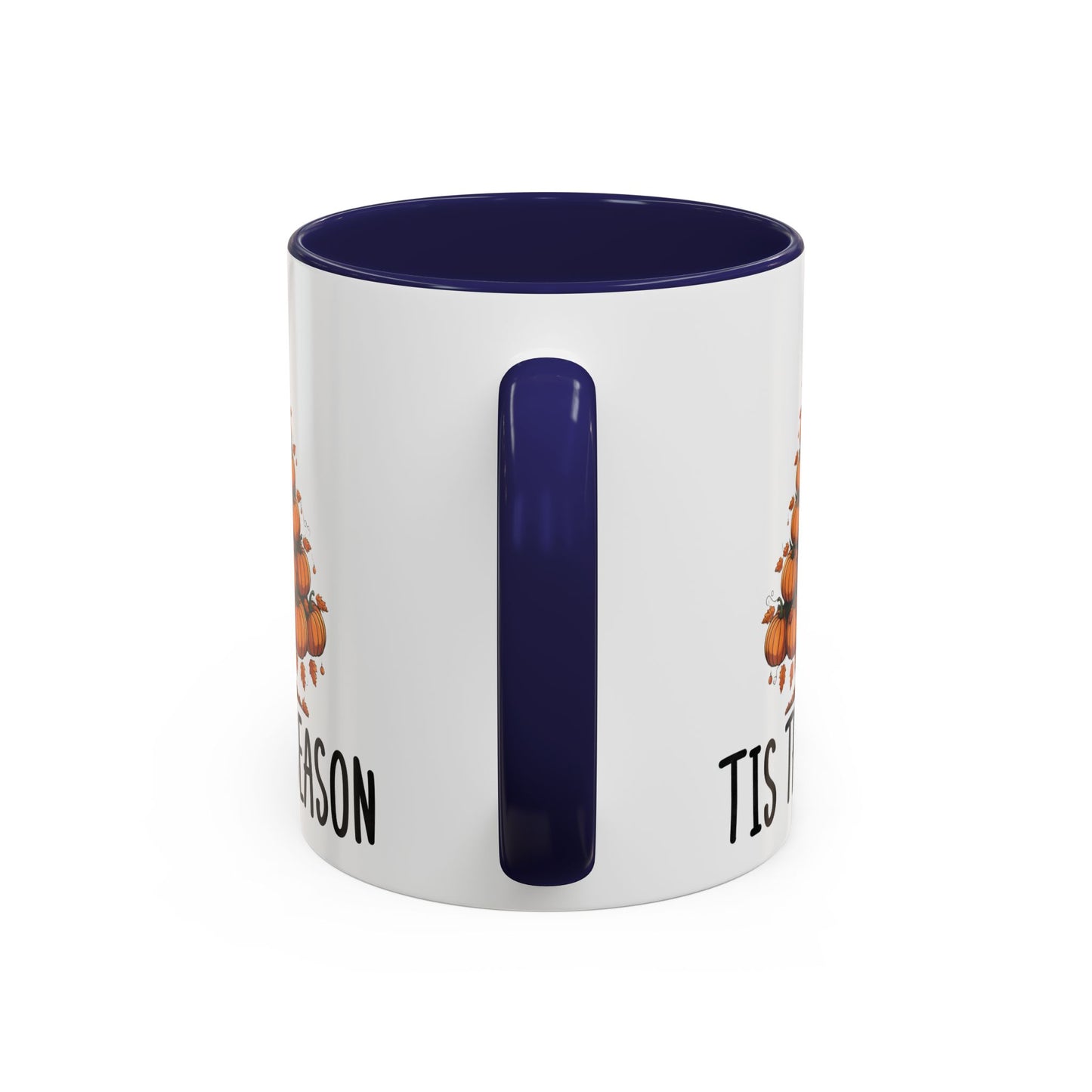 Tis the Season Pumpkin Tree Mug | 11oz and 15oz Ceramic Coffee Cup | Festive Fall & Holiday Design