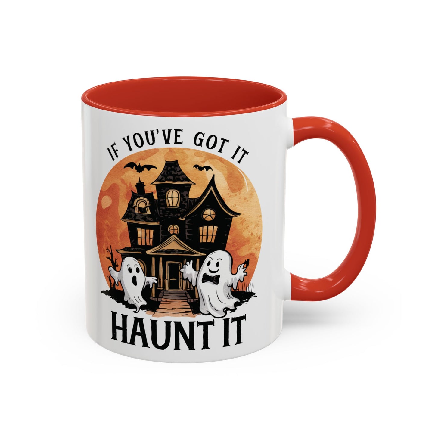 If You've Got It Haunt It Halloween Mug | Cute Ghosts and Haunted House Design | Spooky Season Coffee Mug