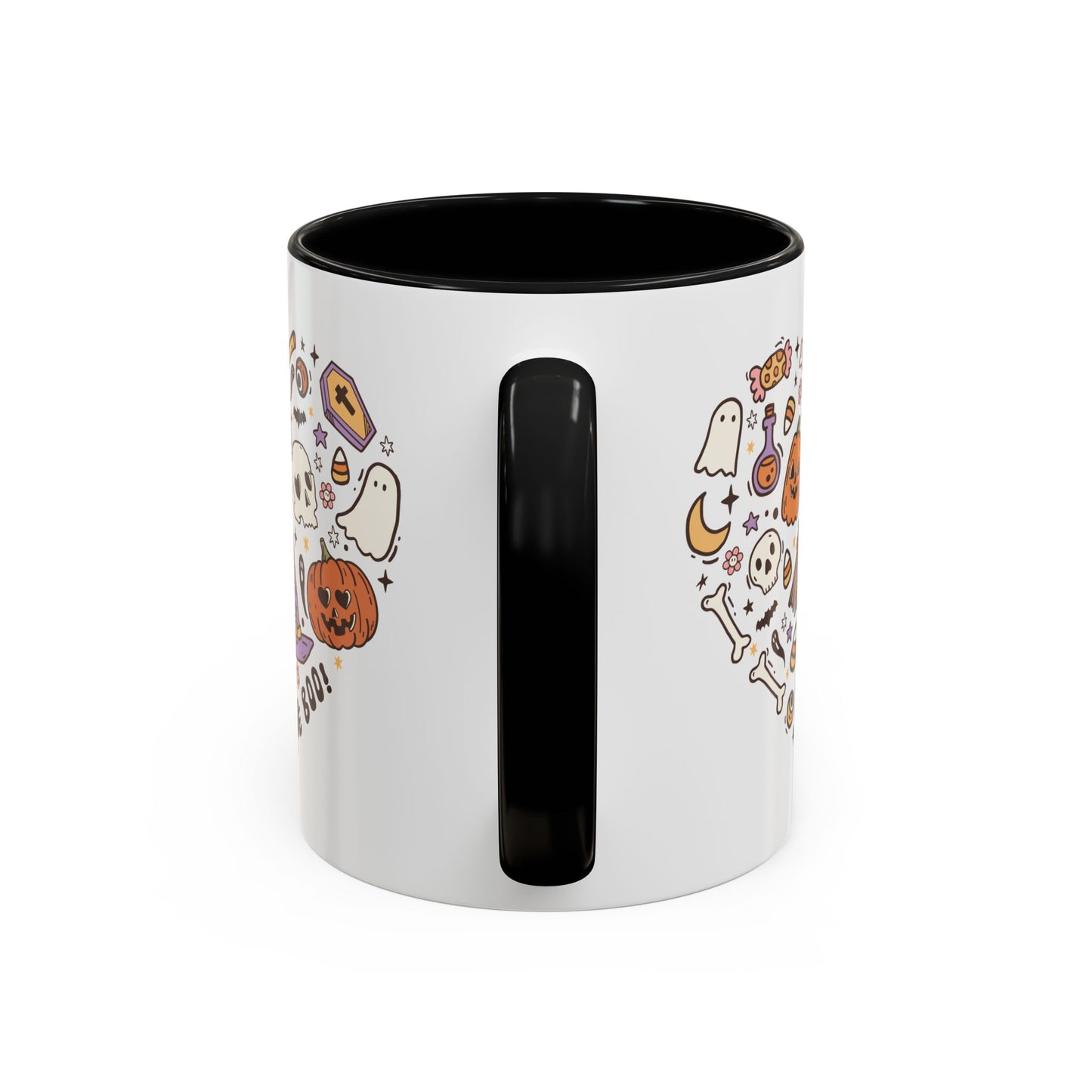 Love Boo! Halloween Mug | 11oz and 15oz Ceramic Coffee Cup | Spooky Heart Design