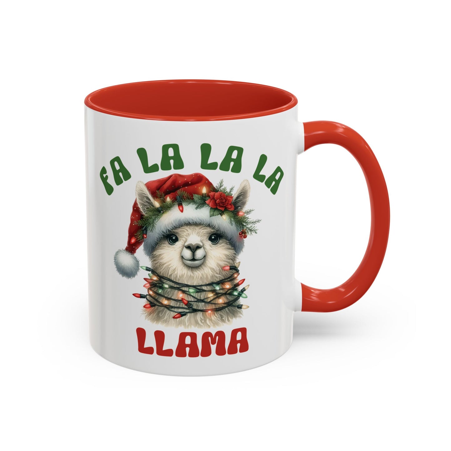 Fa La La La Llama Mug - Adorable Christmas Llama Design - Perfect for Holiday Fun