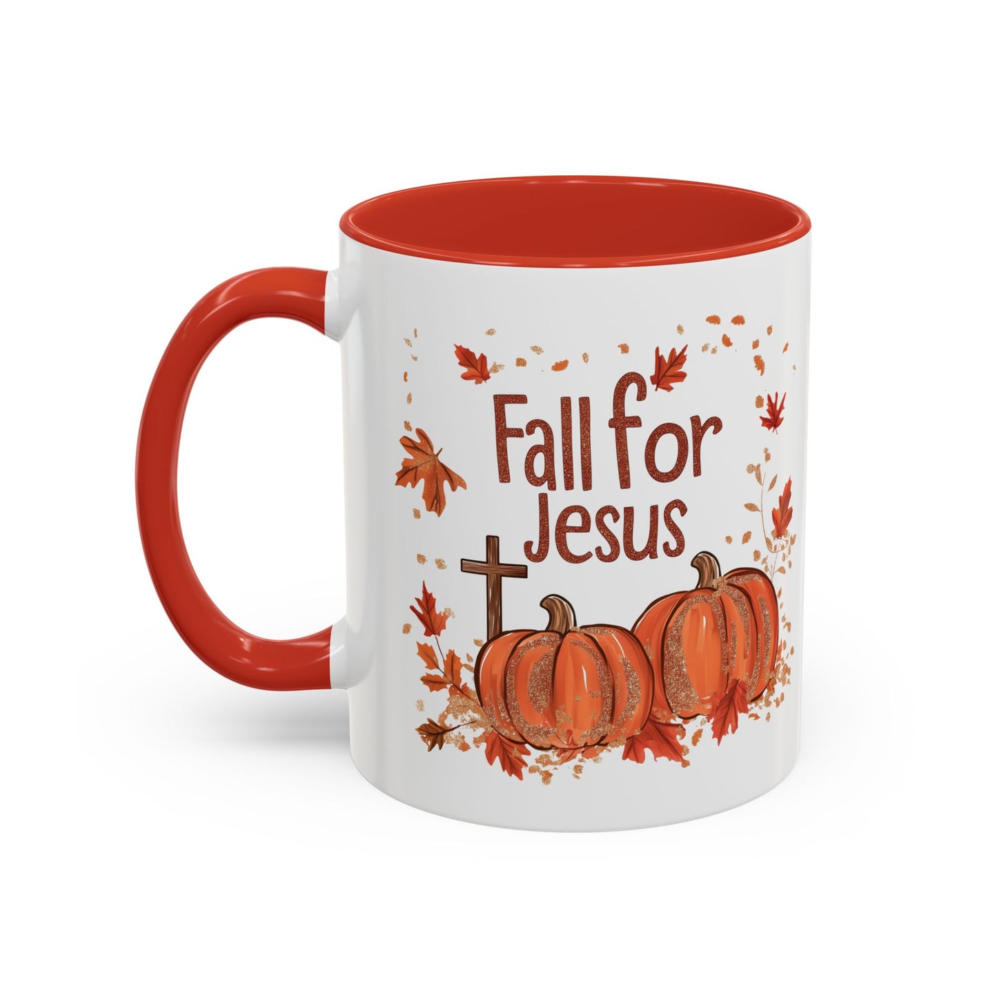 Fall for Jesus Ceramic Mug - Faith-Inspired Autumn Pumpkin Design - Perfect for Fall and Spiritual Reflection