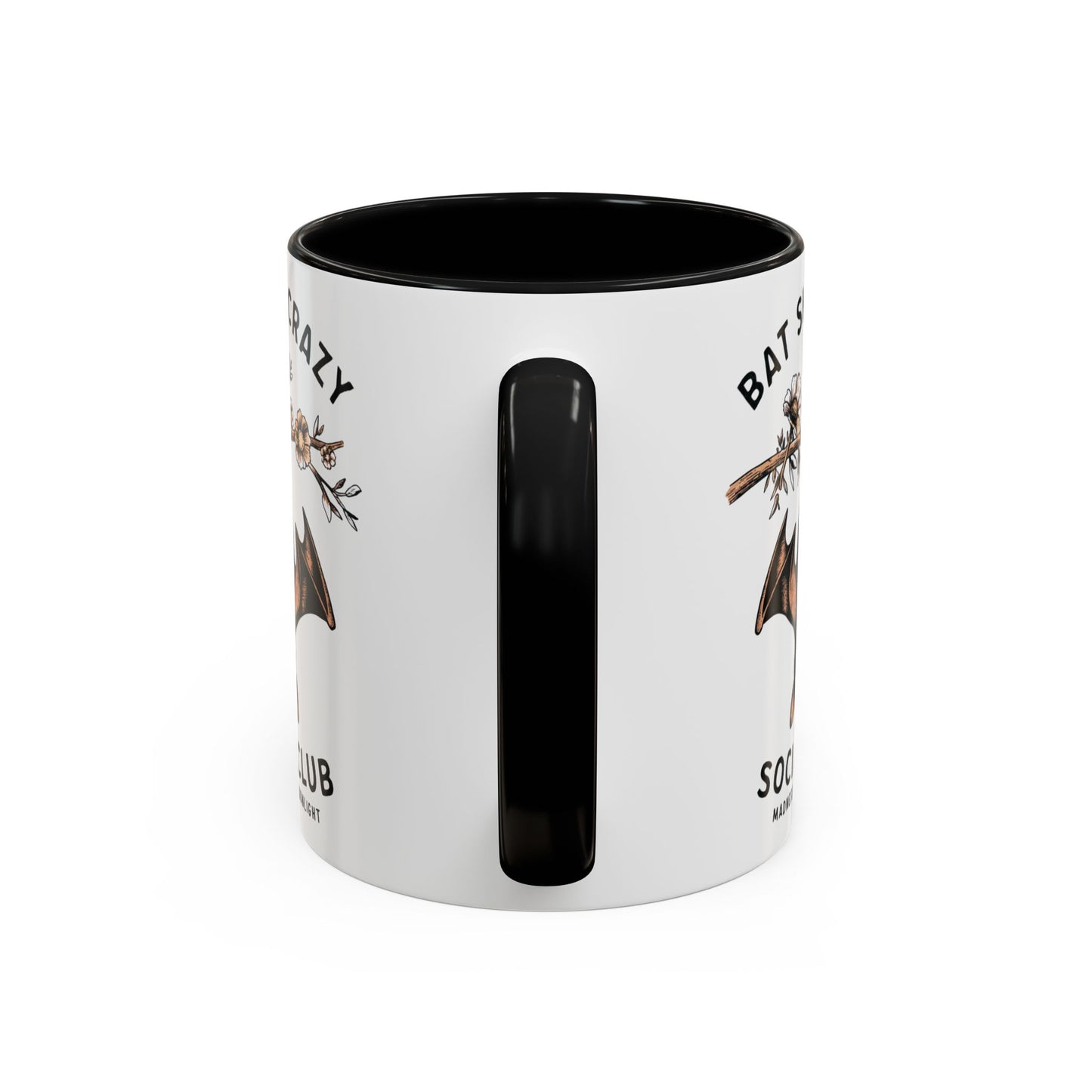 Bat Crazy Social Club Mug | Quirky Bat Design | Halloween Coffee Mug | Funny Halloween Drinkware