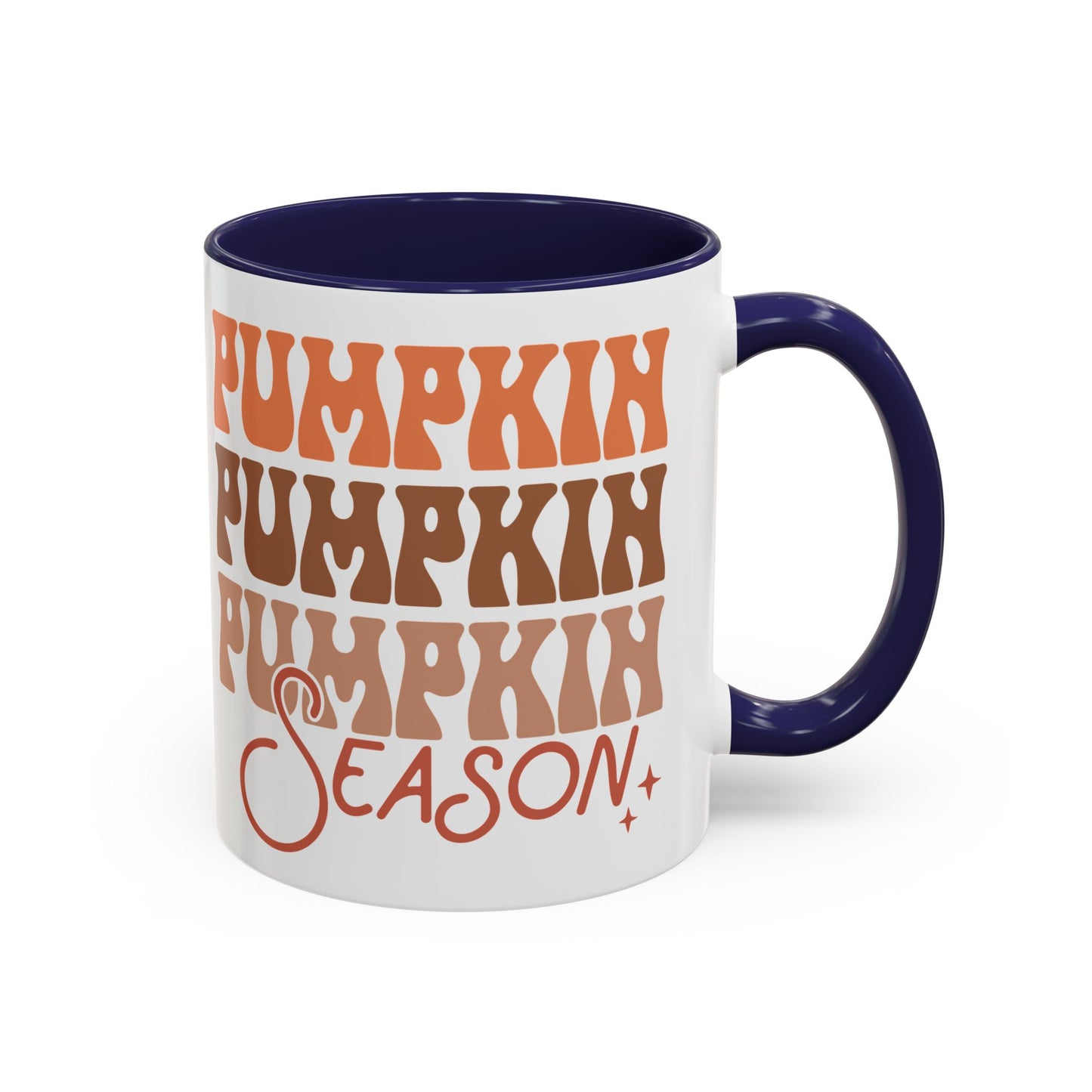 Pumpkin Season Ceramic Mug - 11oz/15oz Fall Coffee Cup | Cozy Autumn Gift | 5 Color Options | Retro Pumpkin Design Mug