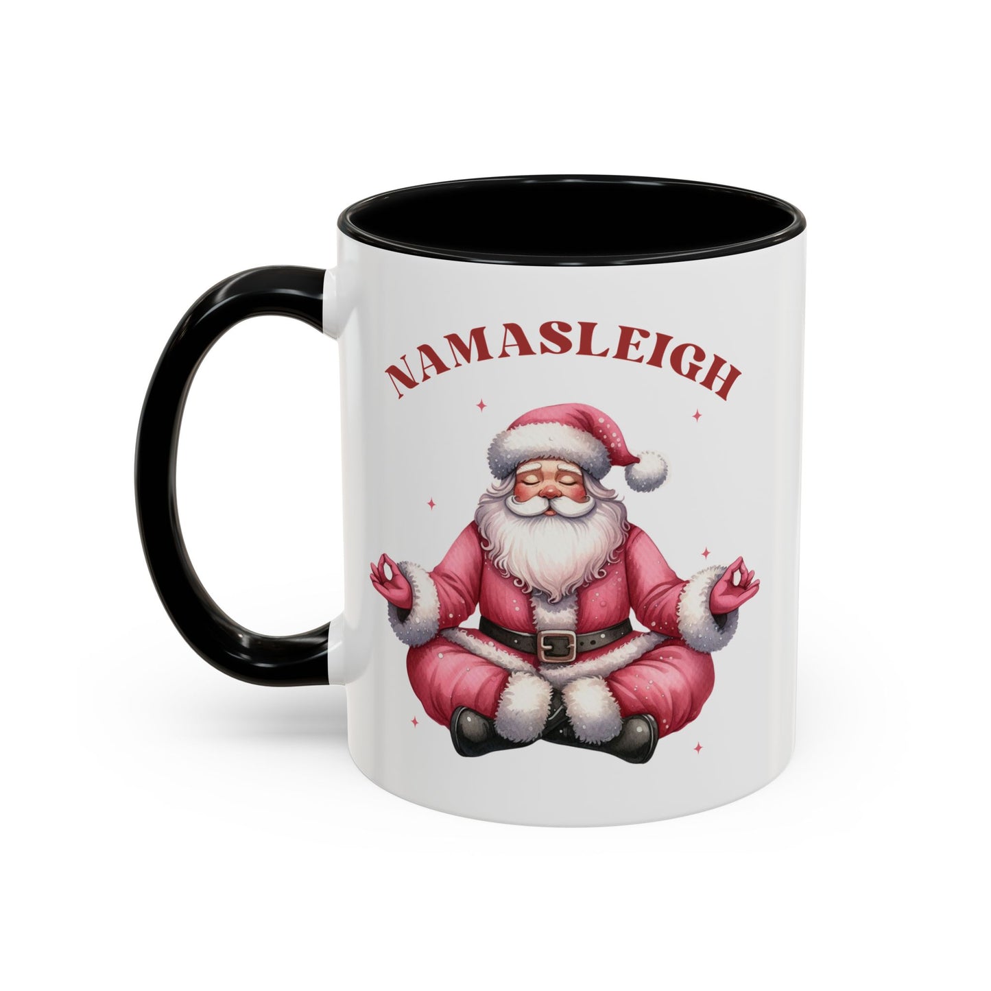 Namasleigh Santa Mug | Yoga Christmas Mug | Funny Holiday Coffee Cup