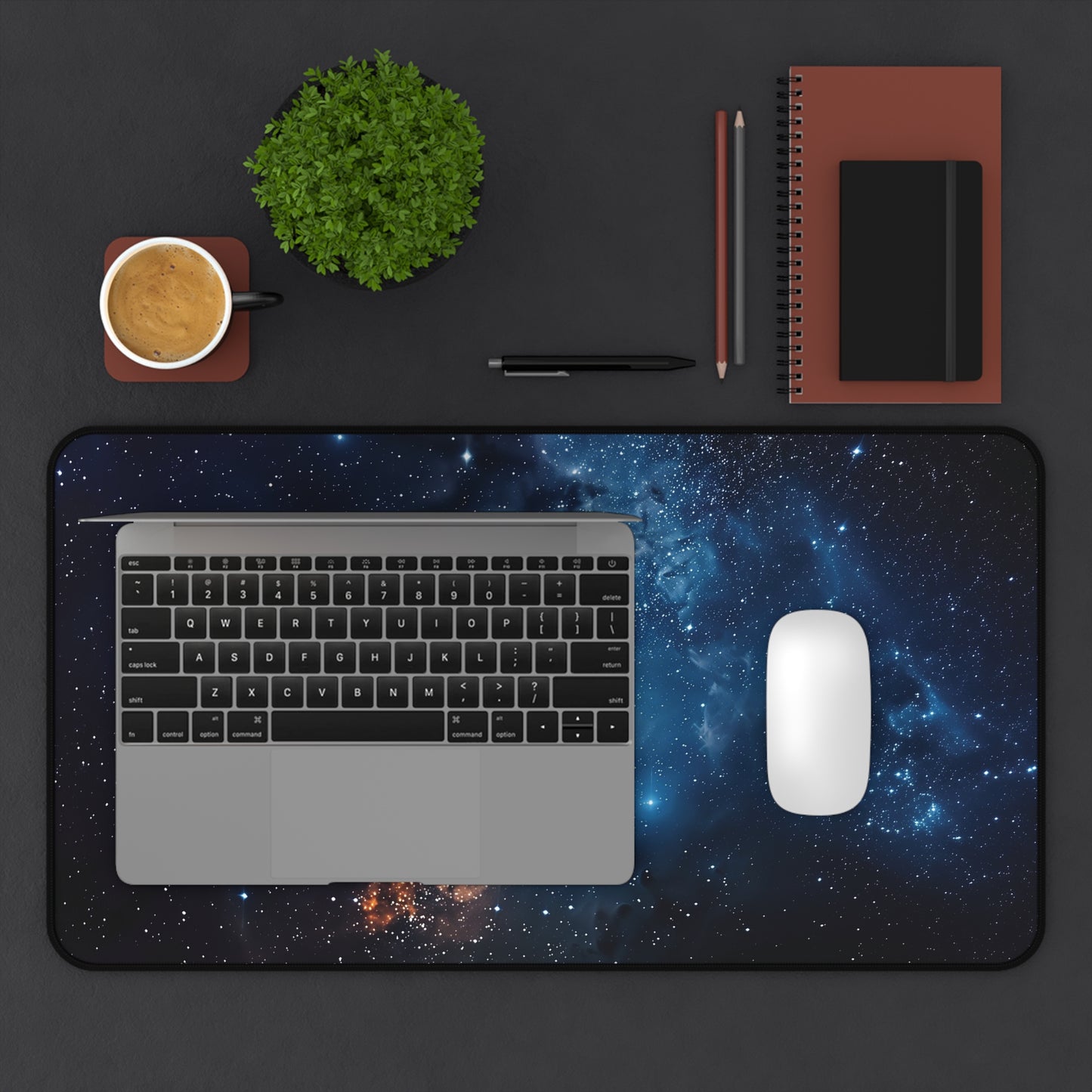 Galaxy Desk Mat | Cosmic Starfield Design | Gaming & Office Decor | Neoprene | Anti-Slip | 3 Sizes