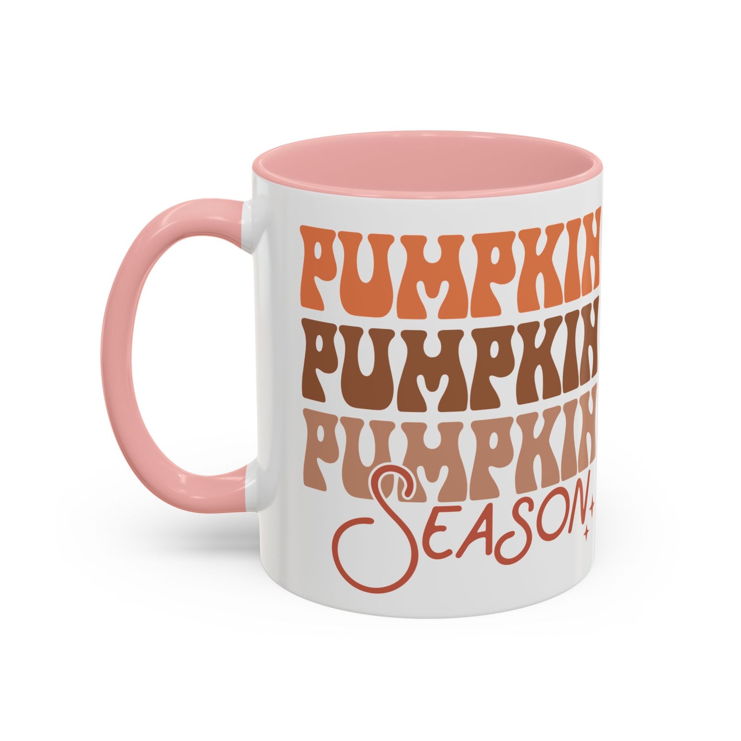 Pumpkin Season Ceramic Mug - 11oz/15oz Fall Coffee Cup | Cozy Autumn Gift | 5 Color Options | Retro Pumpkin Design Mug