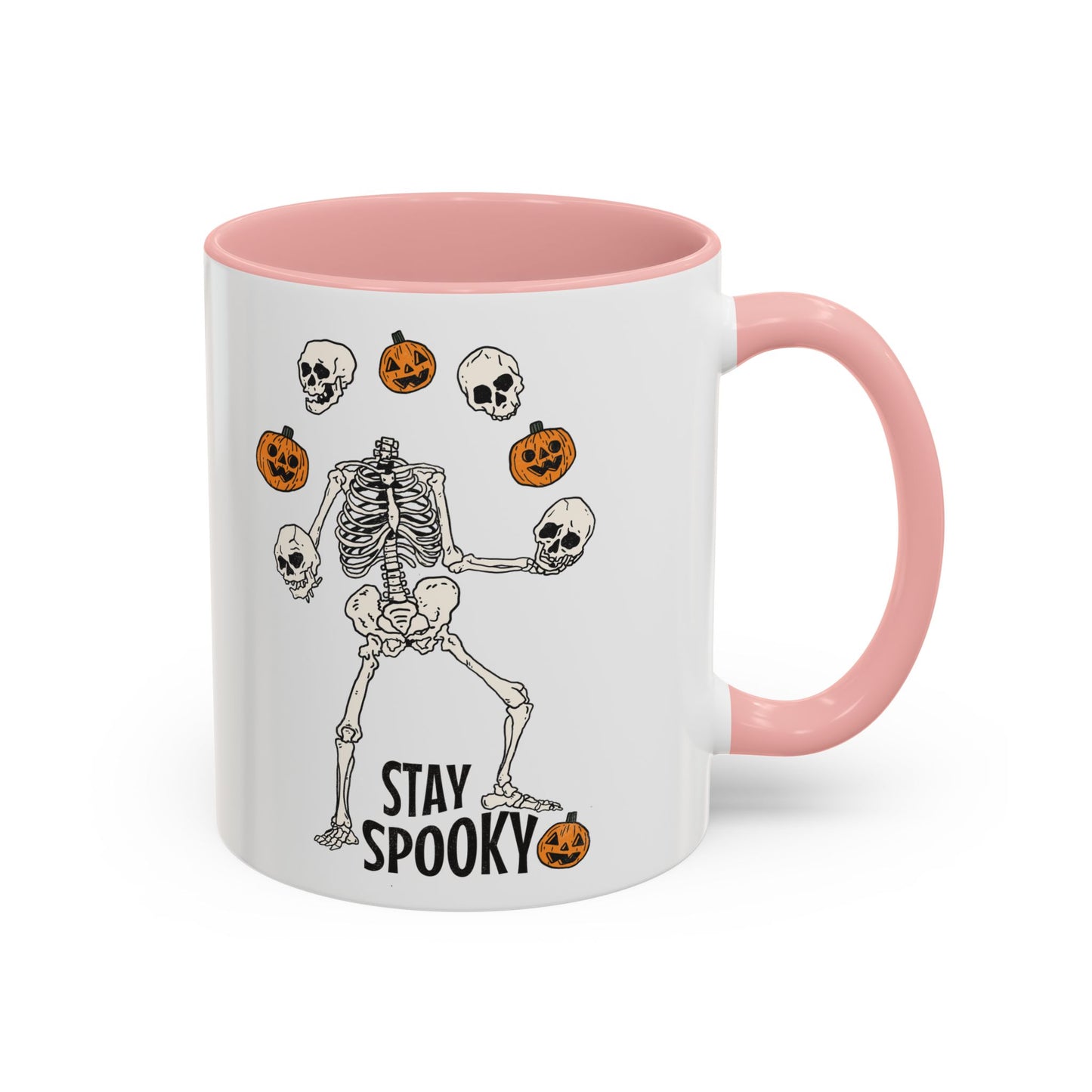 Stay Spooky Halloween Mug | Juggling Skeleton Design | Funny Halloween Coffee Mug | Fall Drinkware