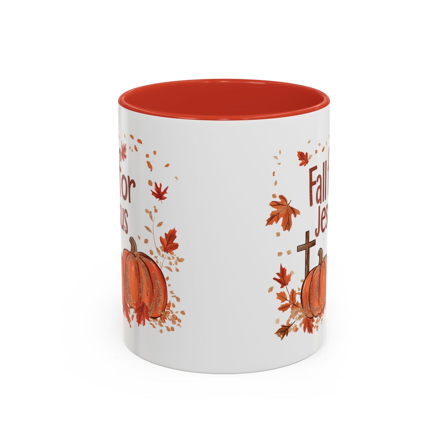 Fall for Jesus Ceramic Mug - Faith-Inspired Autumn Pumpkin Design - Perfect for Fall and Spiritual Reflection