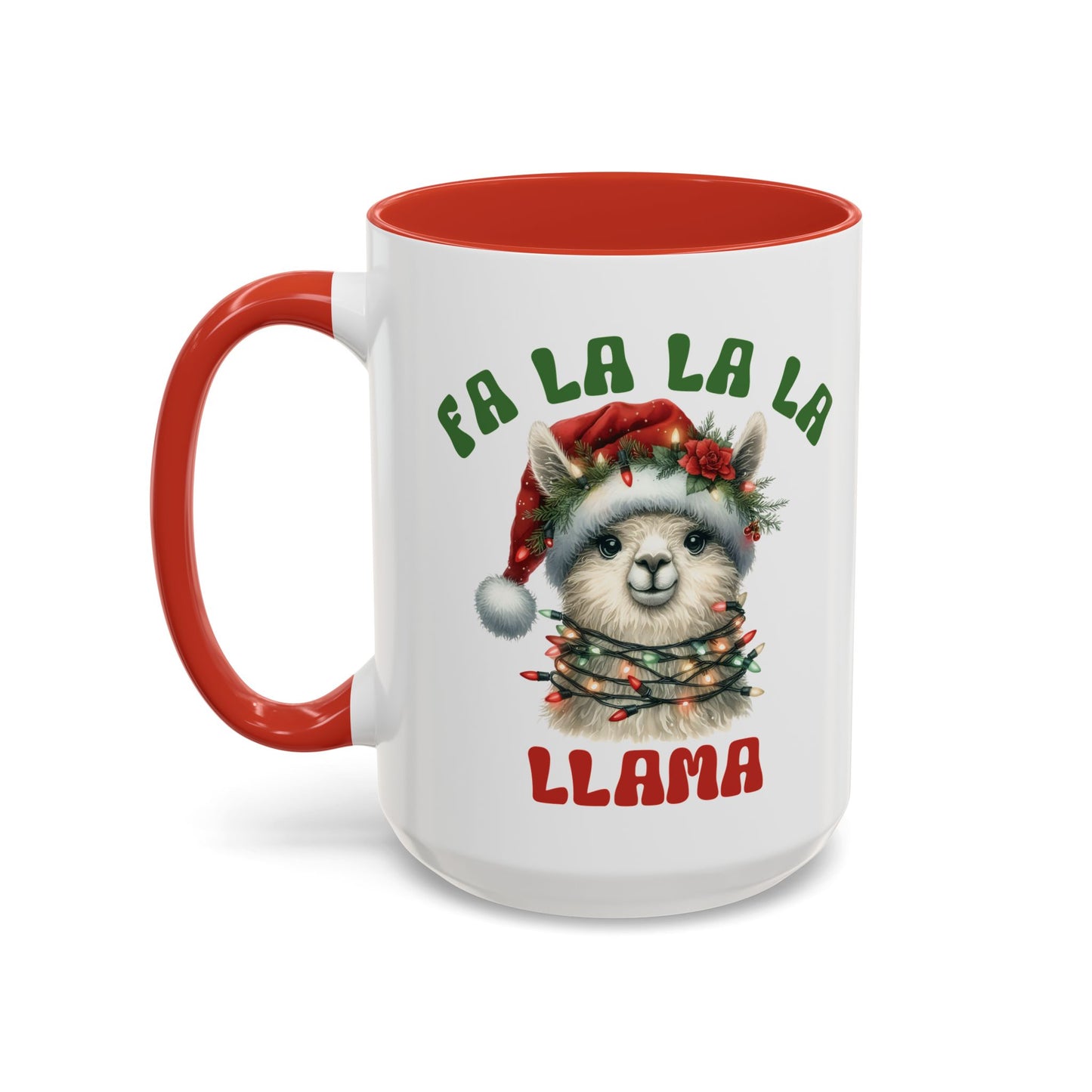 Fa La La La Llama Mug - Adorable Christmas Llama Design - Perfect for Holiday Fun