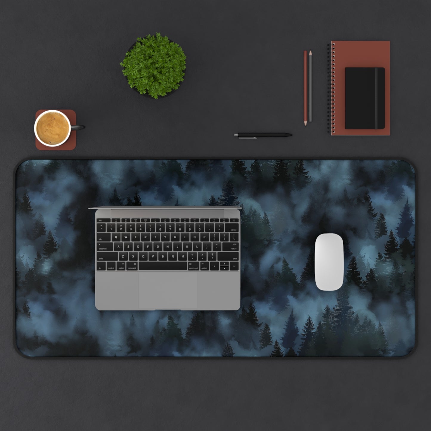 Mystical Forest Desk Mat | Neoprene Mouse Pad | Nature-Inspired Office Desk Mat | Anti-Slip | 3 Sizes Available