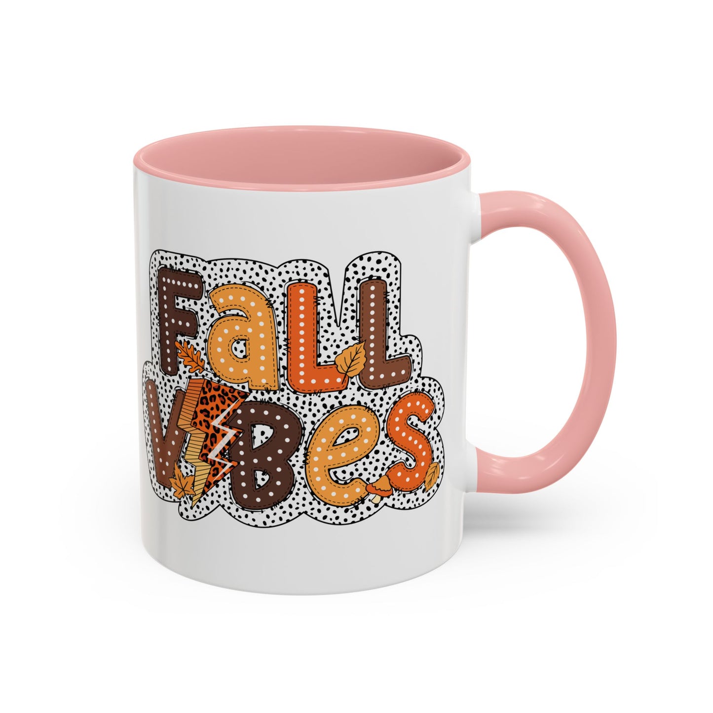 Fall Vibes Autumn Mug | 11oz and 15oz Ceramic Coffee Cup | Cozy and Colorful Fall Design