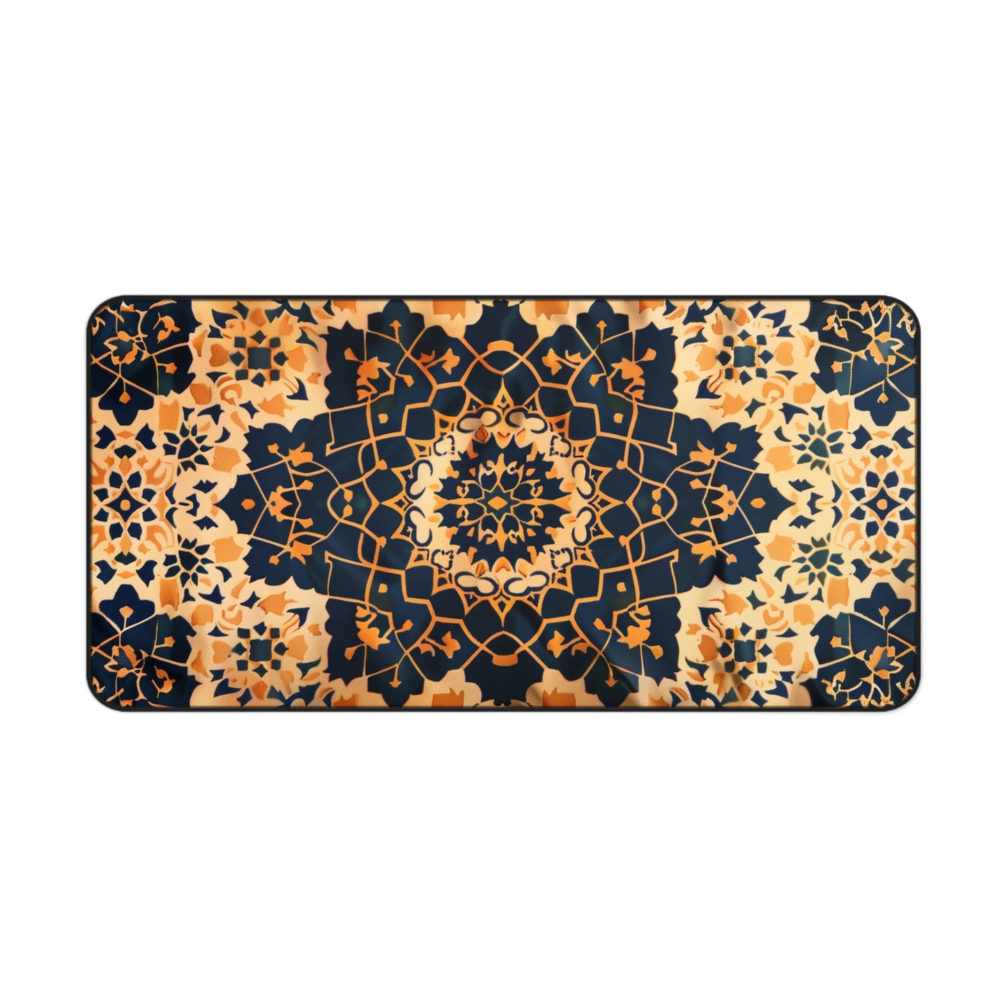 Mandala Pattern Computer Desk Mat | Geometric Mouse Pad | Anti-Slip Neoprene Desk Mat for Home Office | 3 Sizes Available