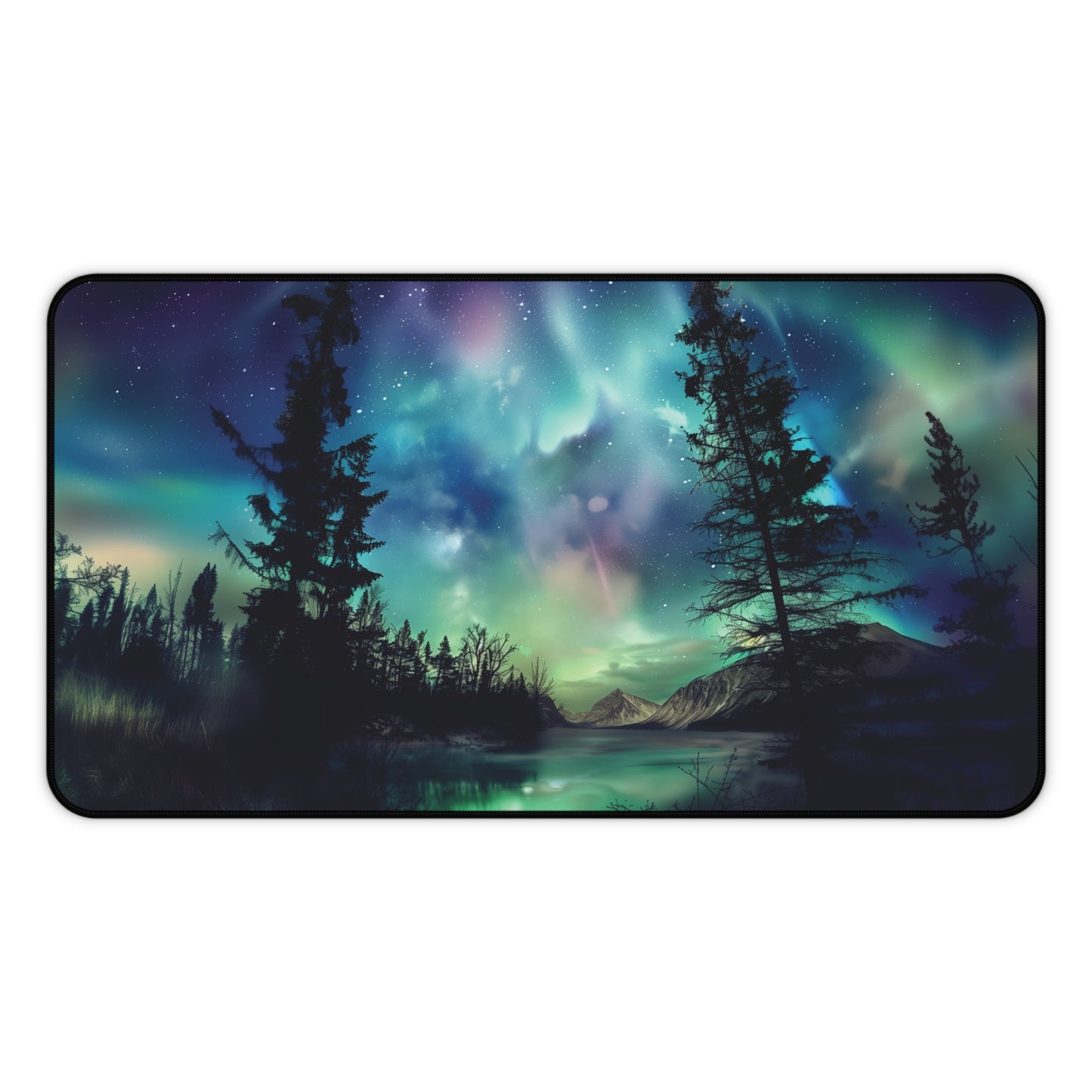 Northern Lights Desk Mat | Gaming Mouse Pad | Neoprene | Anti-Slip | 3 Sizes Available