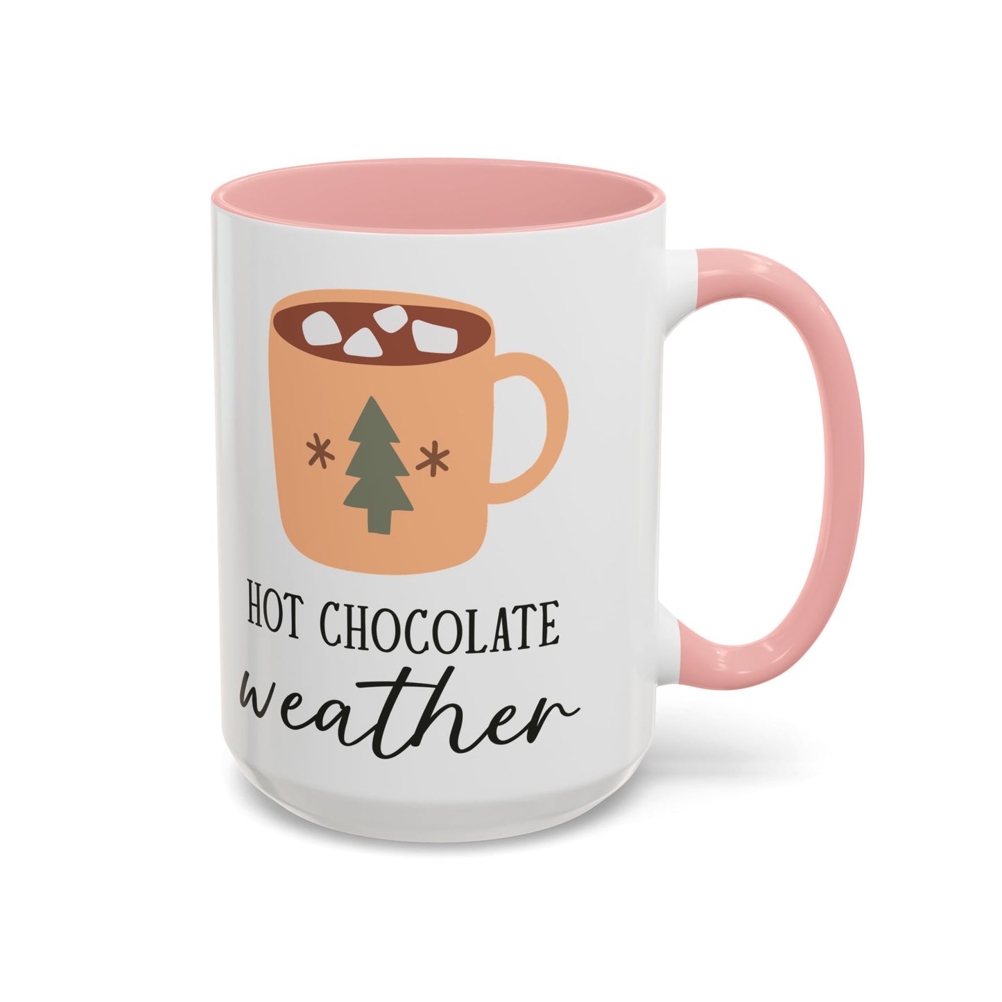 Hot Chocolate Weather Mug | Cozy Winter Drinkware | Minimalist Holiday Mug | Christmas Coffee Mug