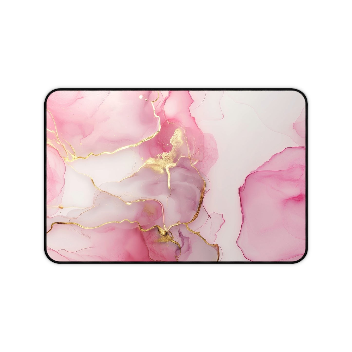 Marble Elegance Computer Desk Mat | Pink Marble Mouse Pad | Anti-Slip Neoprene Desk Mat for Home Office | 3 Sizes Available