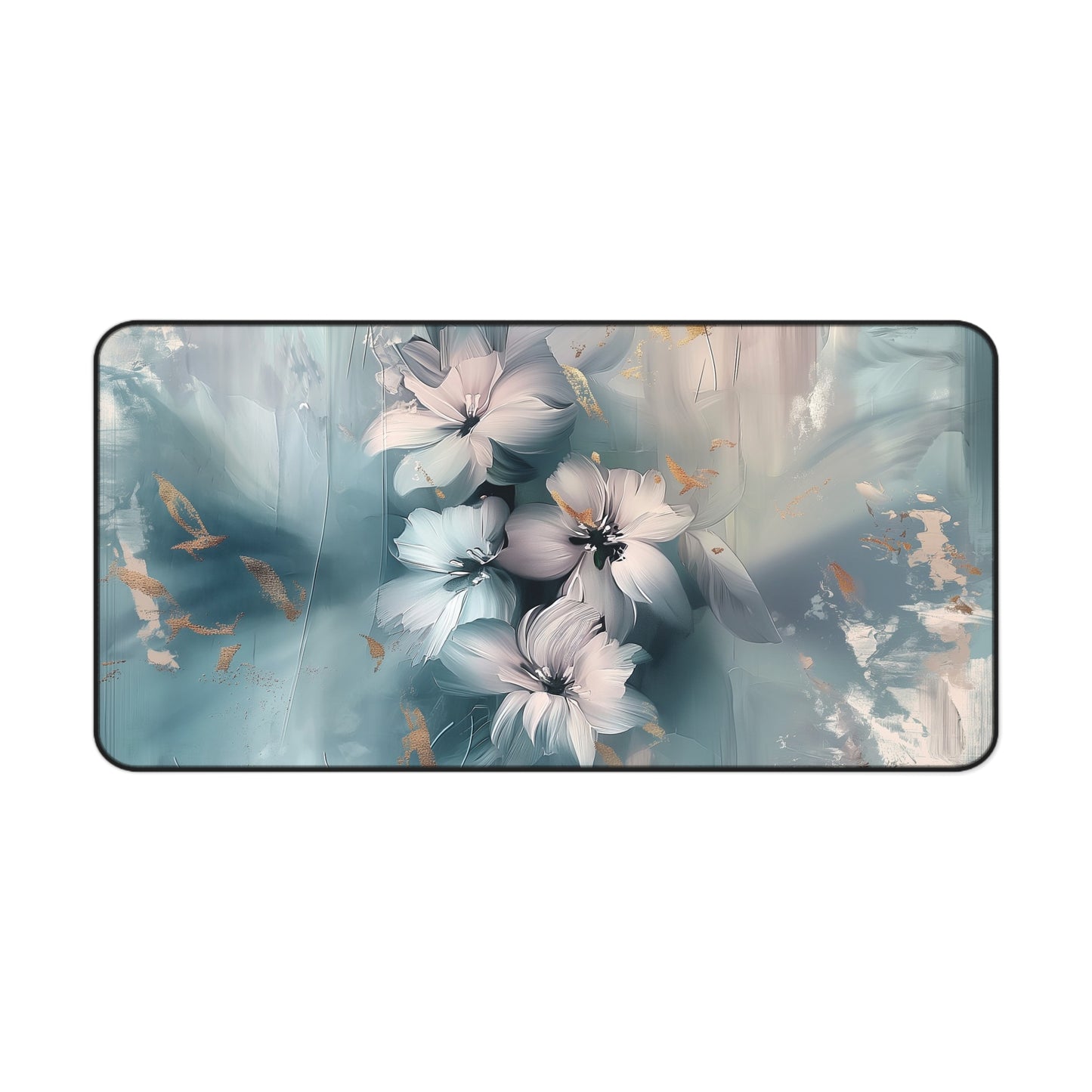 Floral Elegance Desk Mat | Neoprene Mouse Pad | Gaming Desk Mat | Anti-Slip | 3 Sizes Available