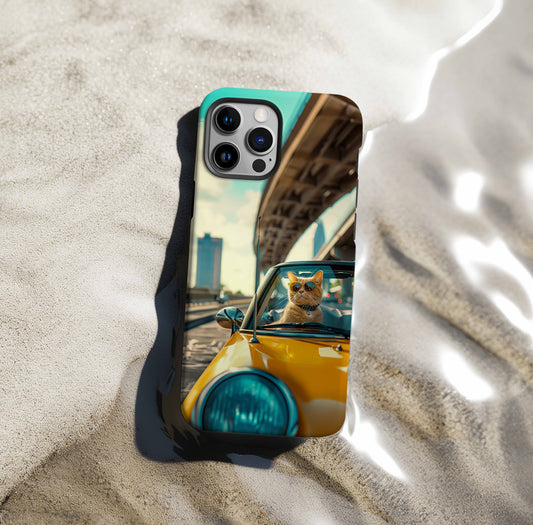 Cool Cat in Convertible iPhone Case – Slim, Tough, and MagSafe-Compatible Magnetic Tough Options