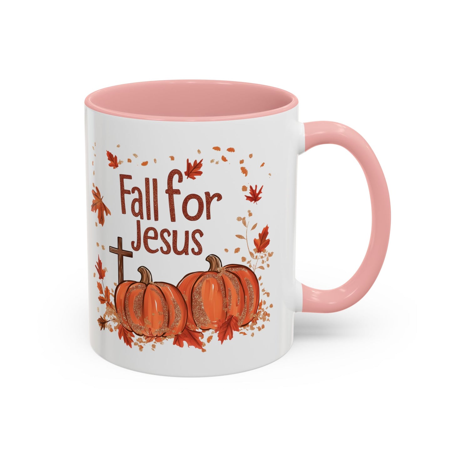 Fall for Jesus Ceramic Mug - Faith-Inspired Autumn Pumpkin Design - Perfect for Fall and Spiritual Reflection