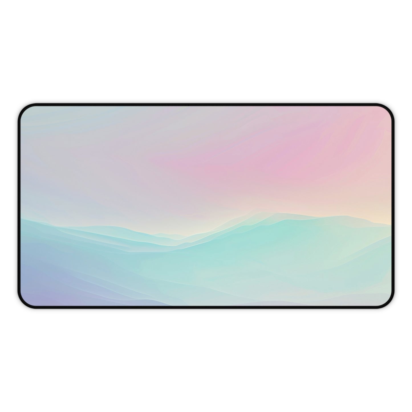 Pastel Dreamscape Computer Desk Mat | Minimalist Mouse Pad | Anti-Slip Neoprene Desk Mat for Home Office | 3 Sizes Available