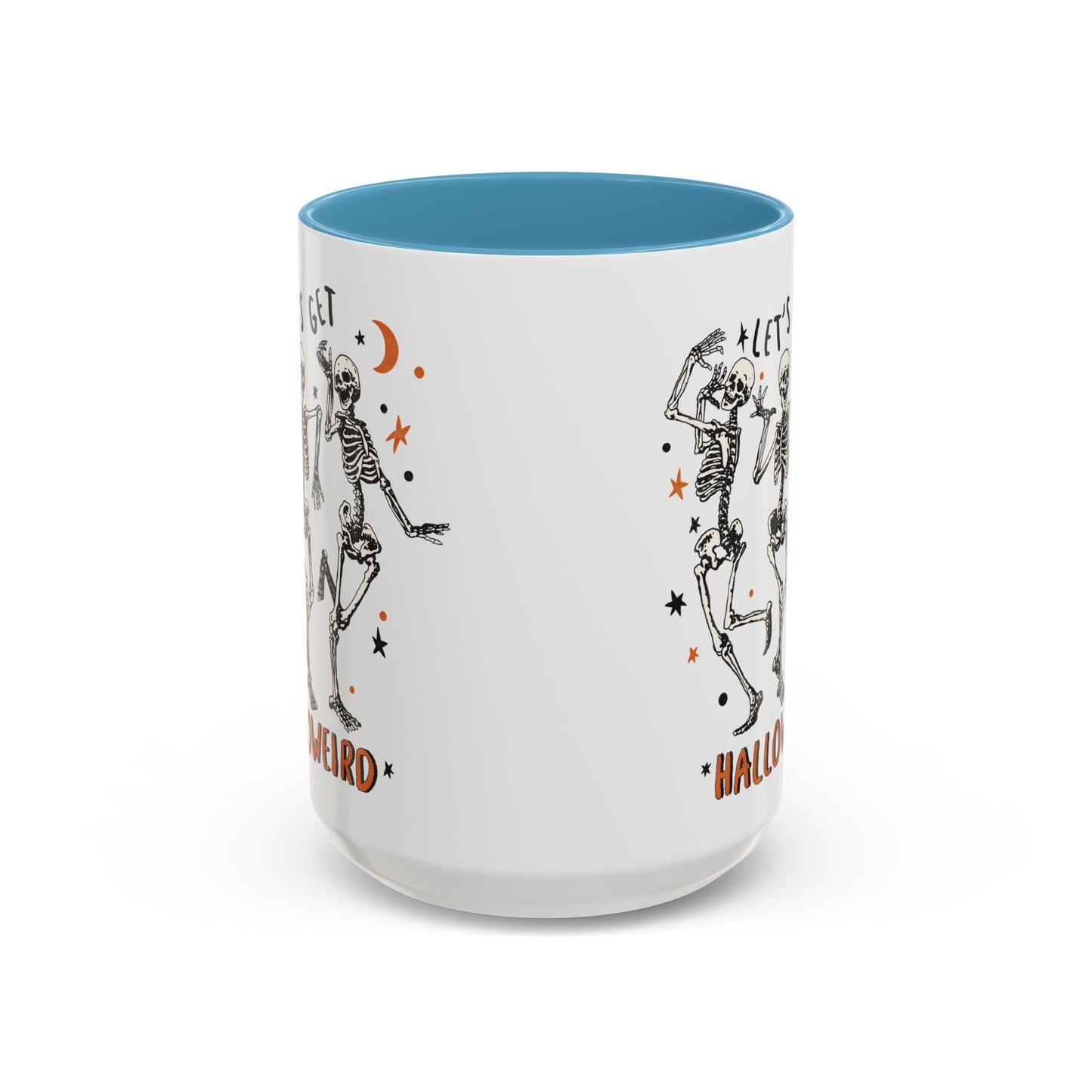 Lets Get Halloweird Halloween Mug | Dancing Skeleton Design | Funny Spooky Coffee Mug | Fall Drinkware | Unique Halloween Gift