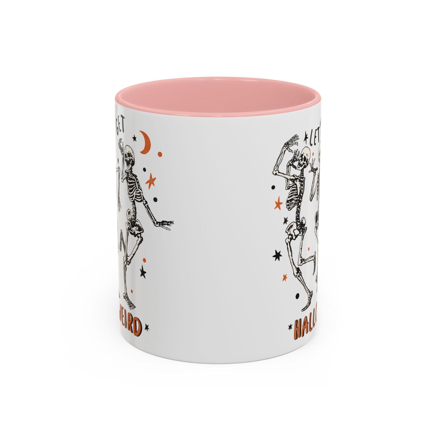 Lets Get Halloweird Halloween Mug | Dancing Skeleton Design | Funny Spooky Coffee Mug | Fall Drinkware | Unique Halloween Gift