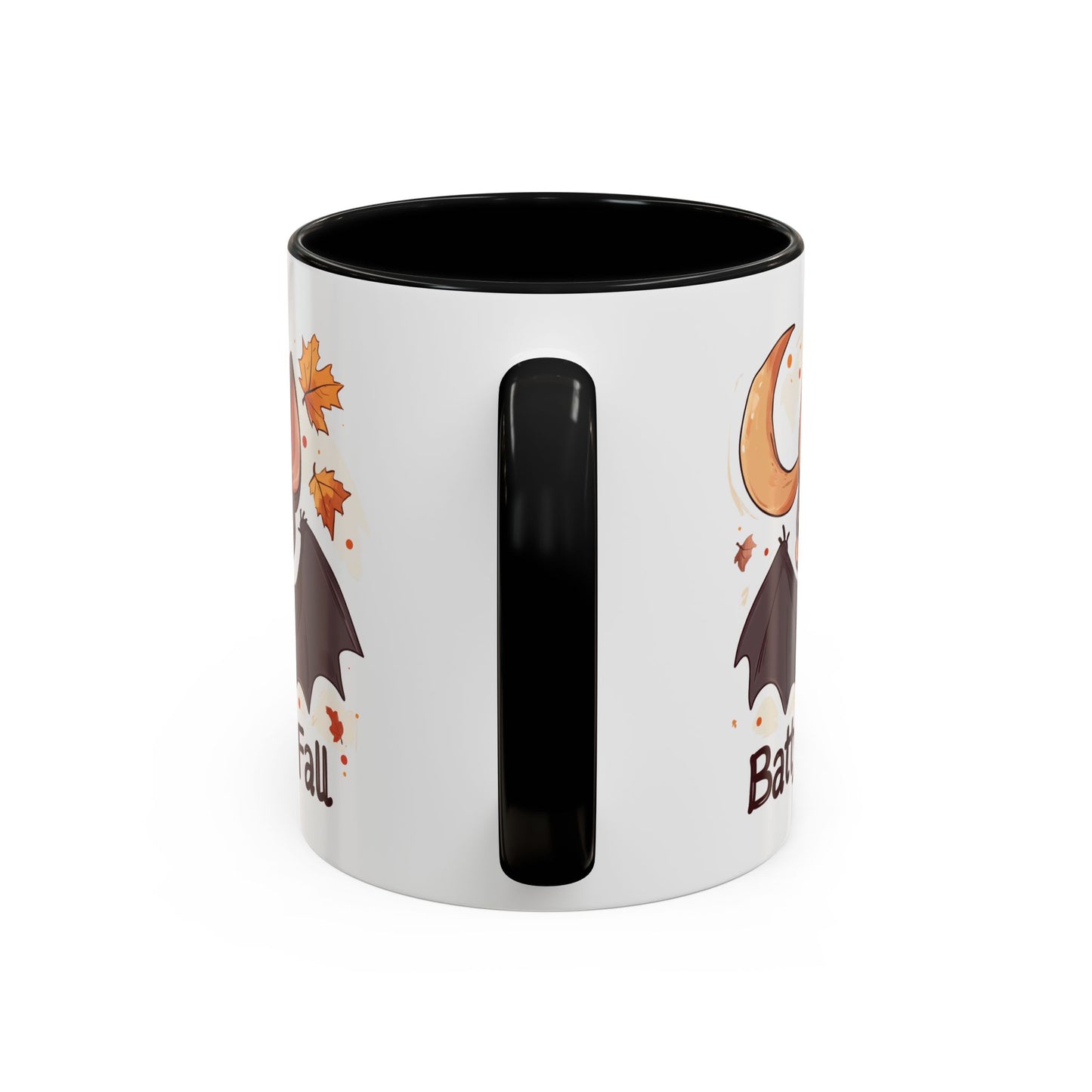 Batty for Fall Ceramic Mug - Adorable Bat and Pumpkin Design - Perfect for Halloween and Autumn Lovers