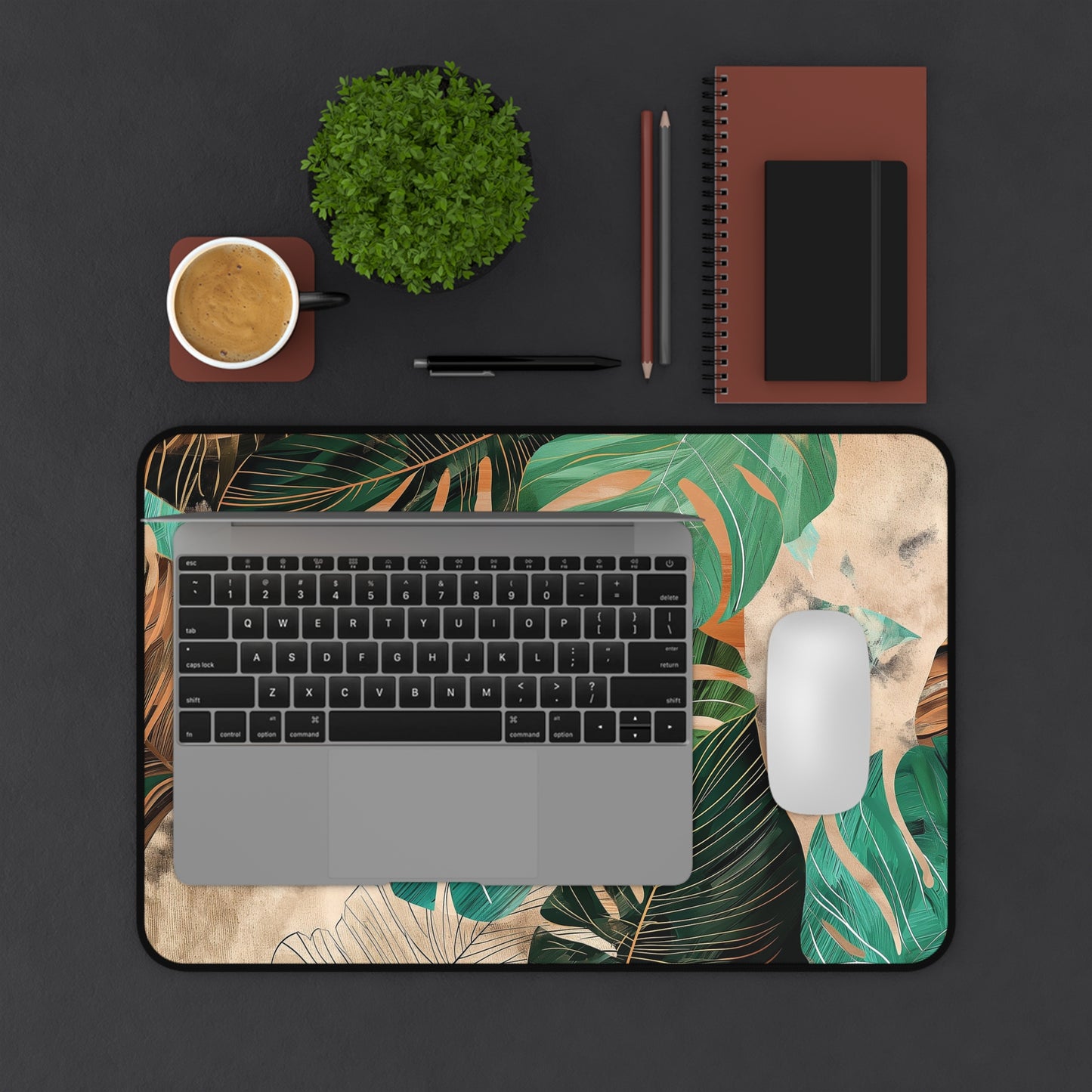 Tropical Leaf Art Mousepad, Gaming Mousepad, Large Mousepad, Keyboard Mouse Mat, Desk Pad for Work Game Home XL 3 Sizes